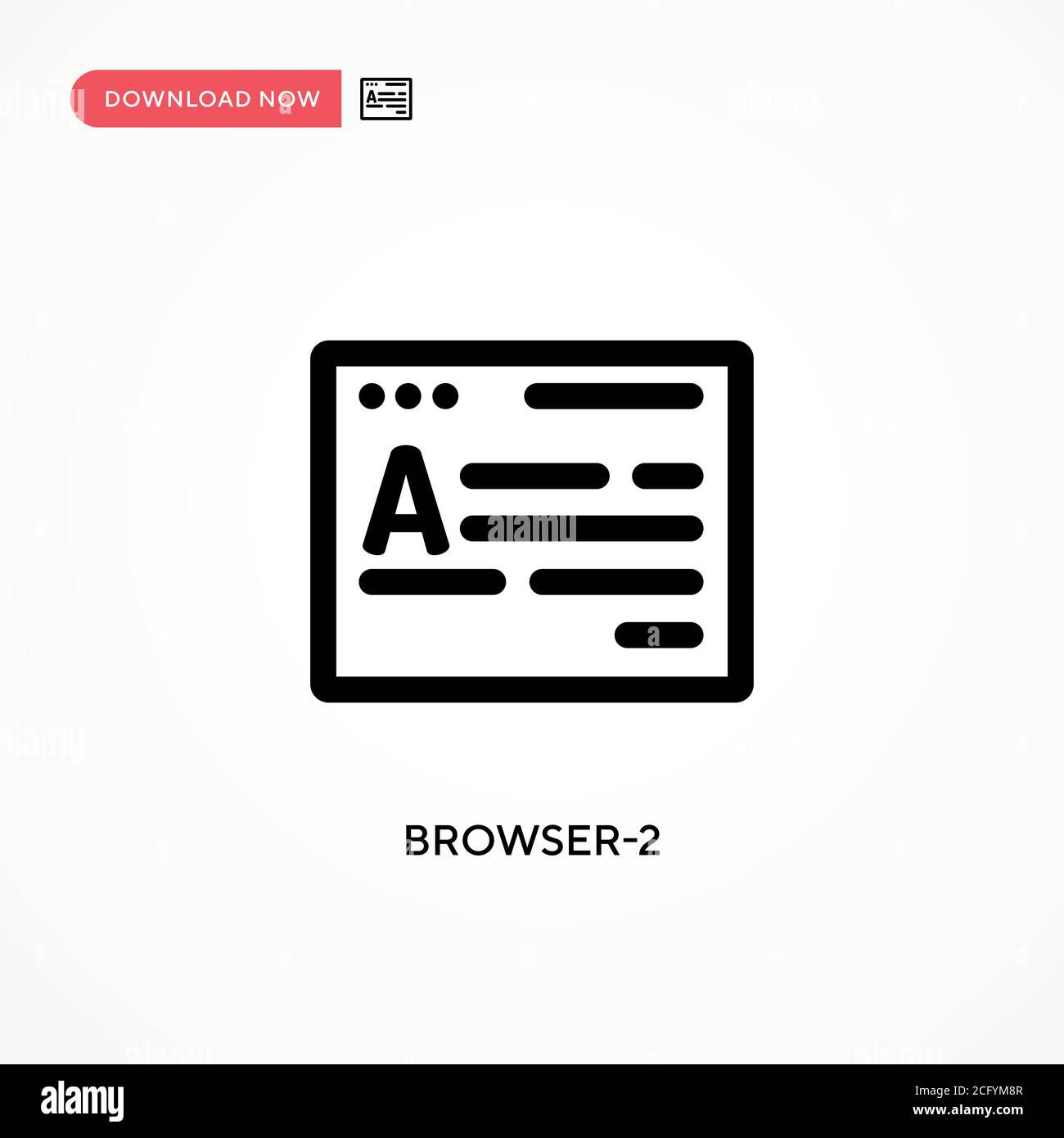 Browser-2 Simple vector icon. Modern, simple flat vector illustration for web site or mobile app Stock Vector