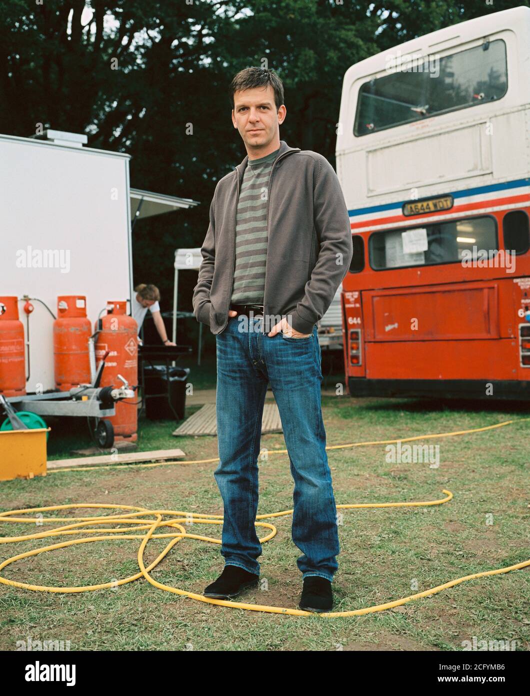 JAson Hughes who plays Warren Jones filming on the set of This Life + 10. Stock Photo