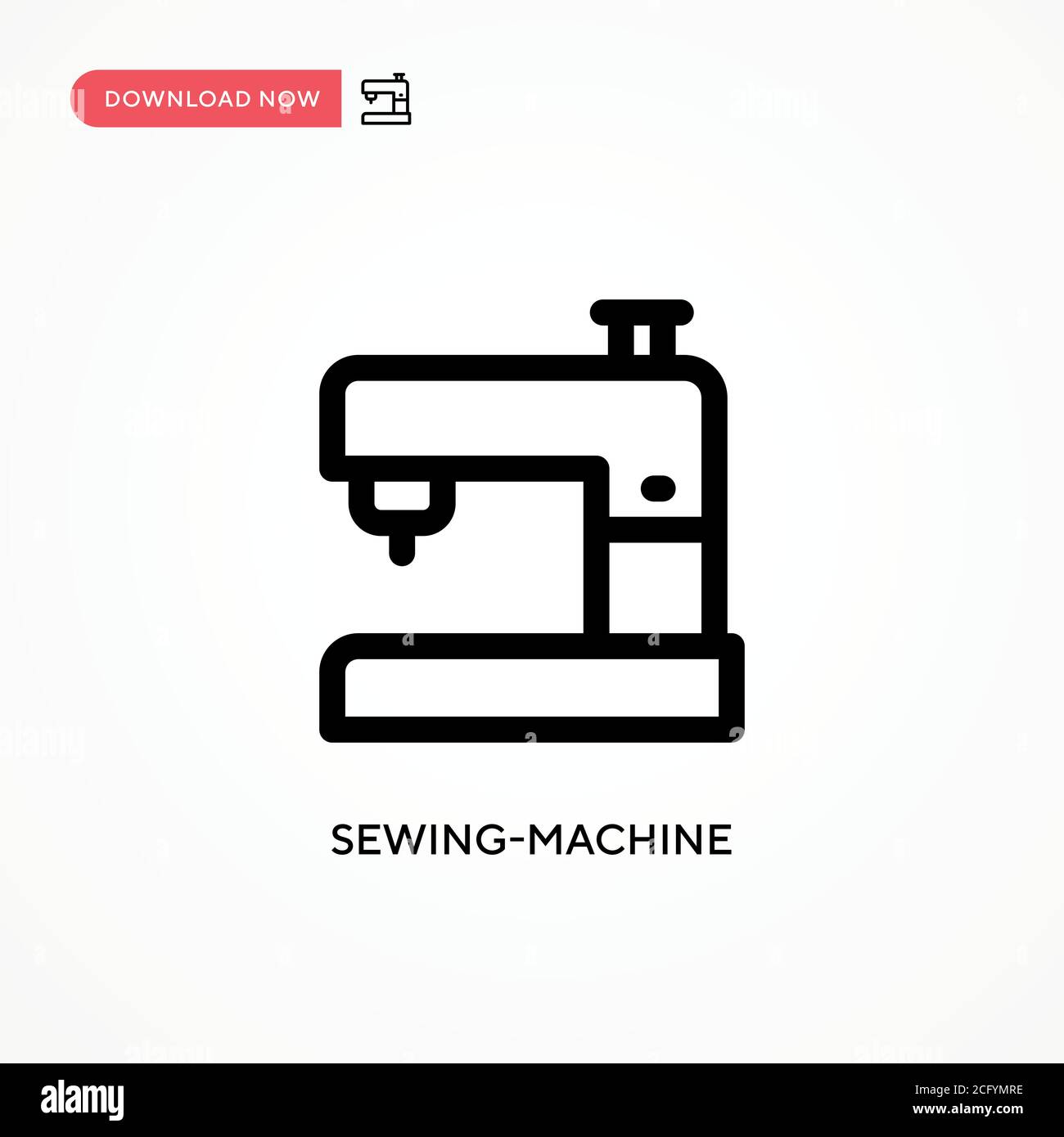 Sewing-machine Simple vector icon. Modern, simple flat vector ...