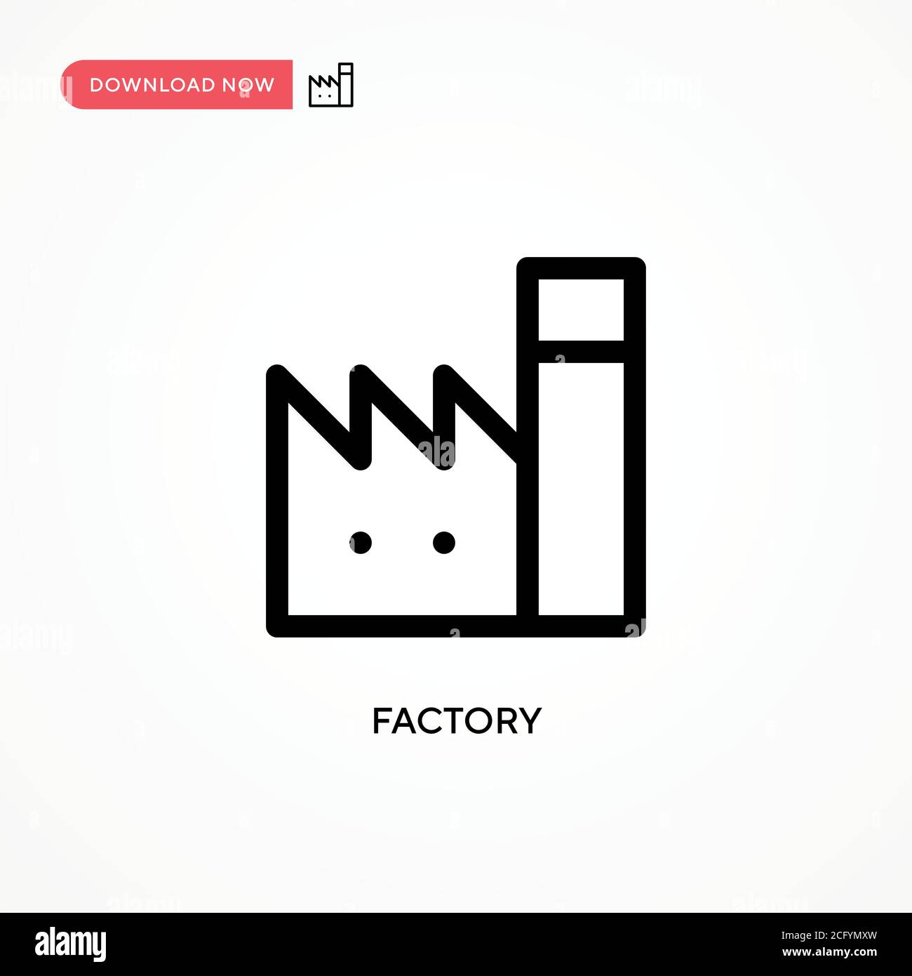 Factory Simple vector icon. Modern, simple flat vector illustration for ...