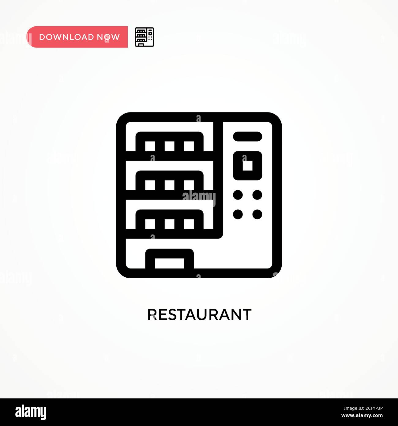 Restaurant Simple vector icon. Modern, simple flat vector illustration ...