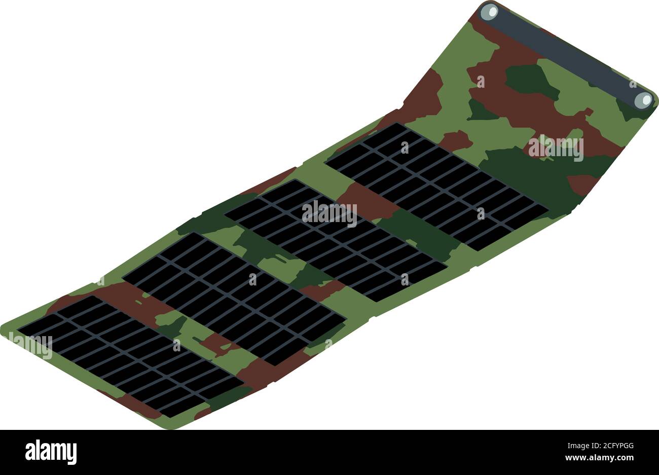 Solar battery camera charger icon. Isometric of solar battery camera charger vector icon for web design isolated on white background Stock Vector