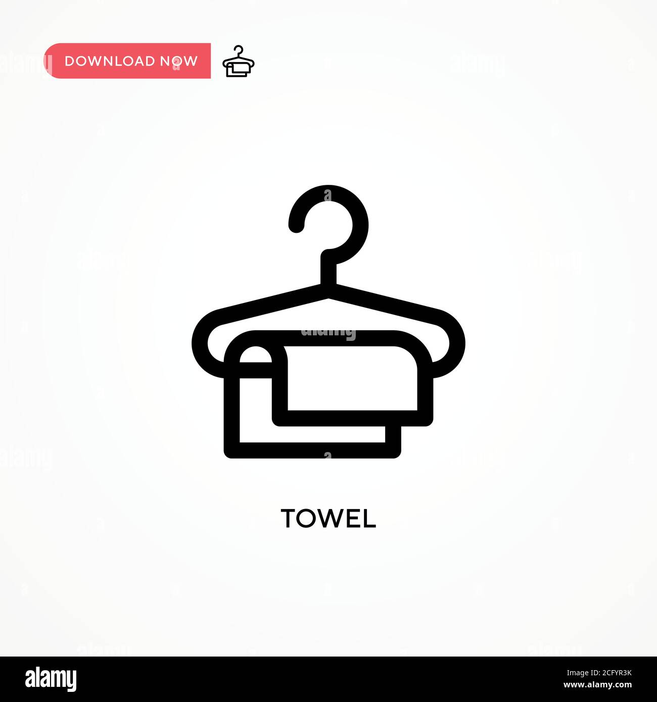Towel Simple vector icon. Modern, simple flat vector illustration for web site or mobile app Stock Vector