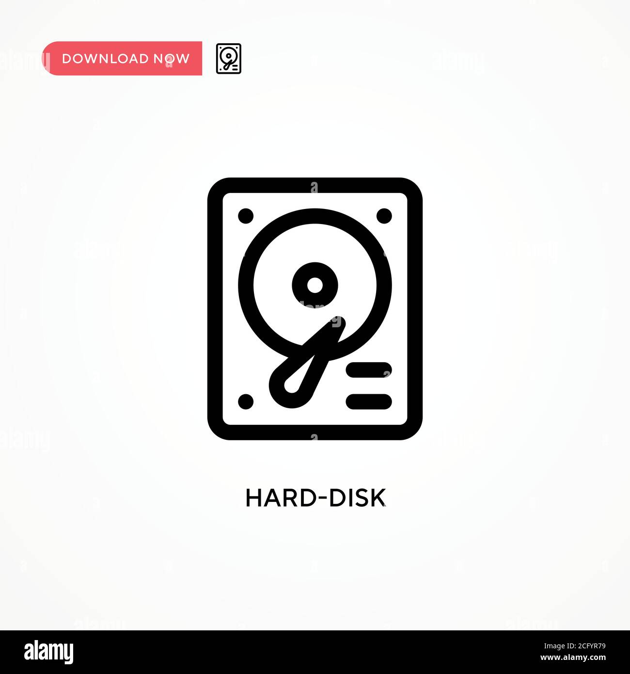 Hard-disk Simple vector icon. Modern, simple flat vector illustration for web site or mobile app Stock Vector