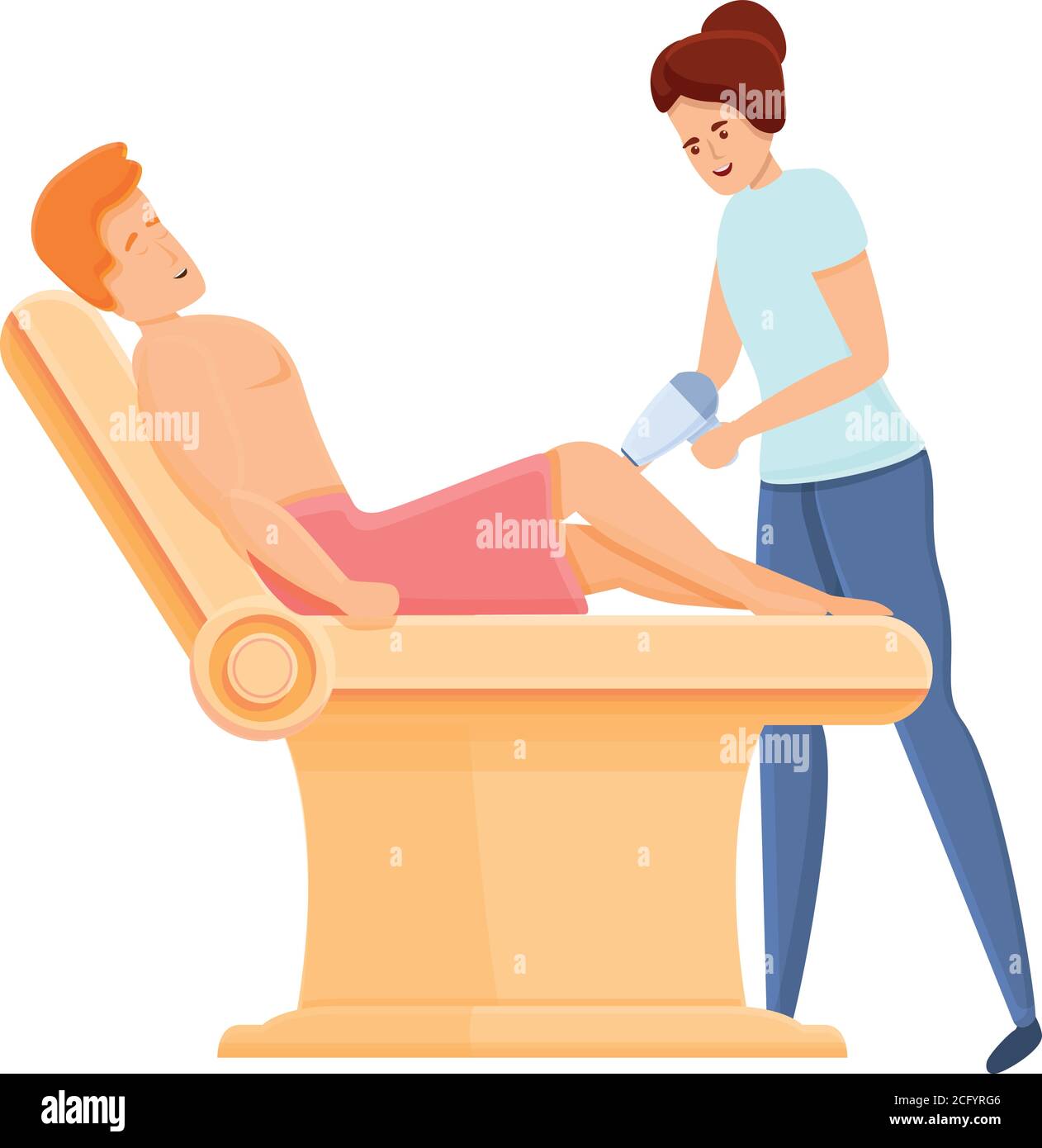 Man at salon laser hair removal icon. Cartoon of man at salon laser hair  removal vector icon for web design isolated on white background Stock Vector  Image & Art - Alamy