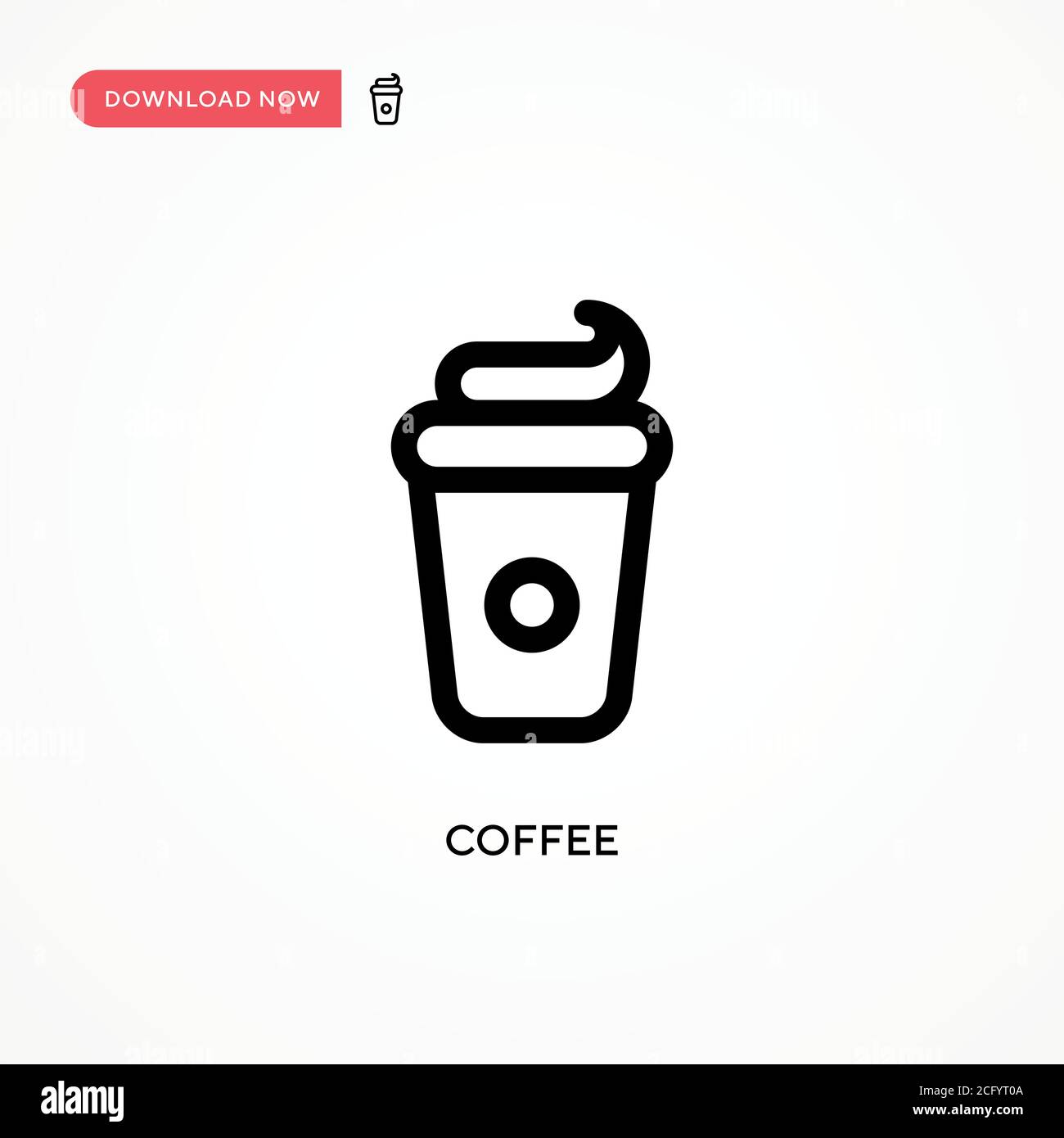 Coffee Simple vector icon. Modern, simple flat vector illustration for ...