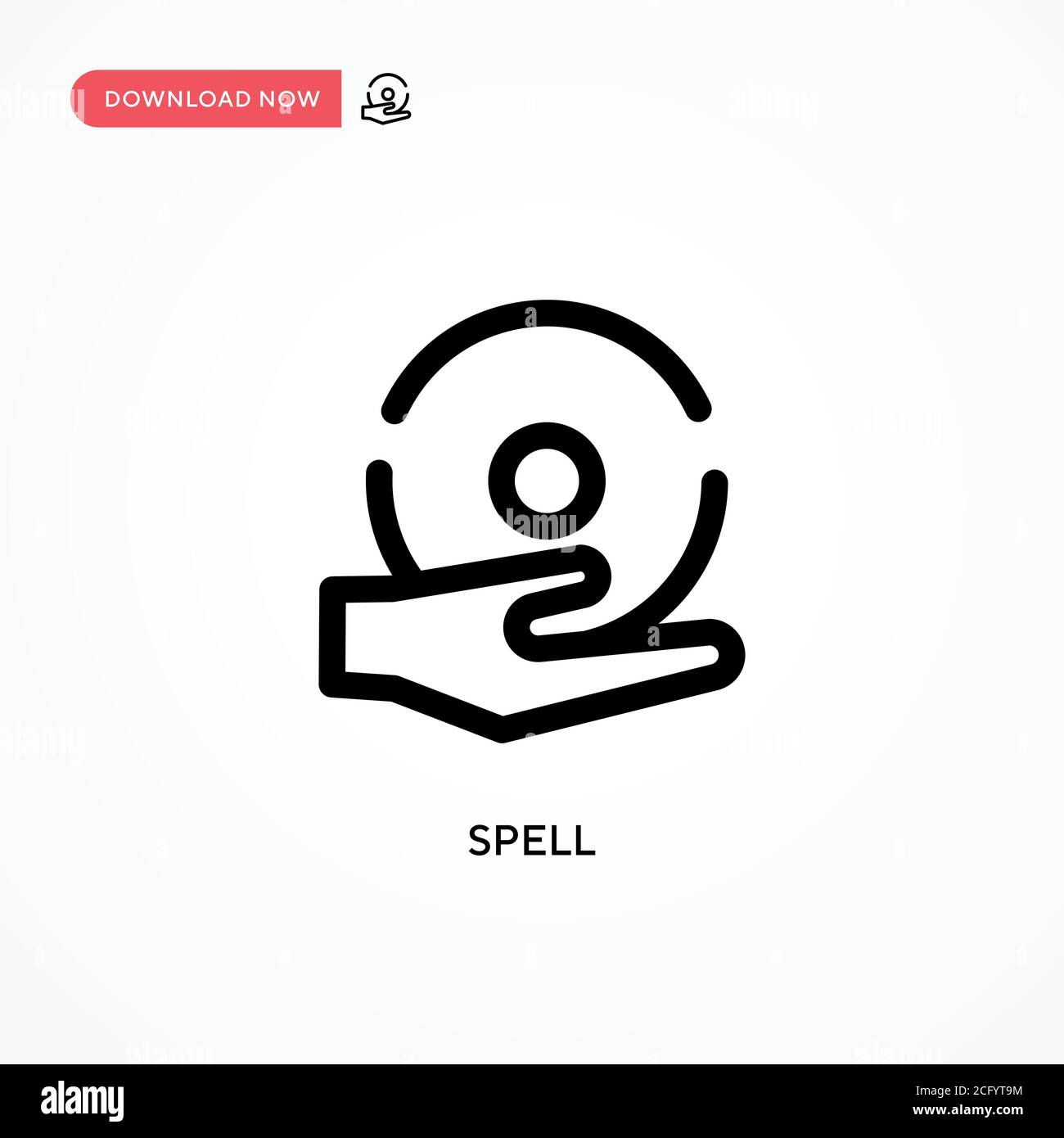 Spell Simple vector icon. Modern, simple flat vector illustration for ...