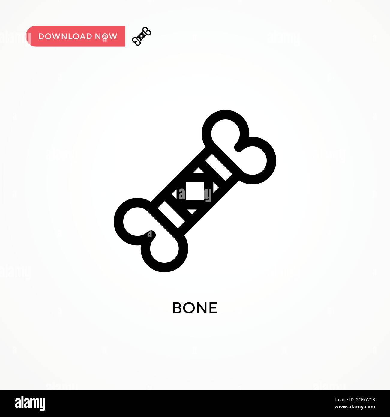 Bone Simple vector icon. Modern, simple flat vector illustration for ...