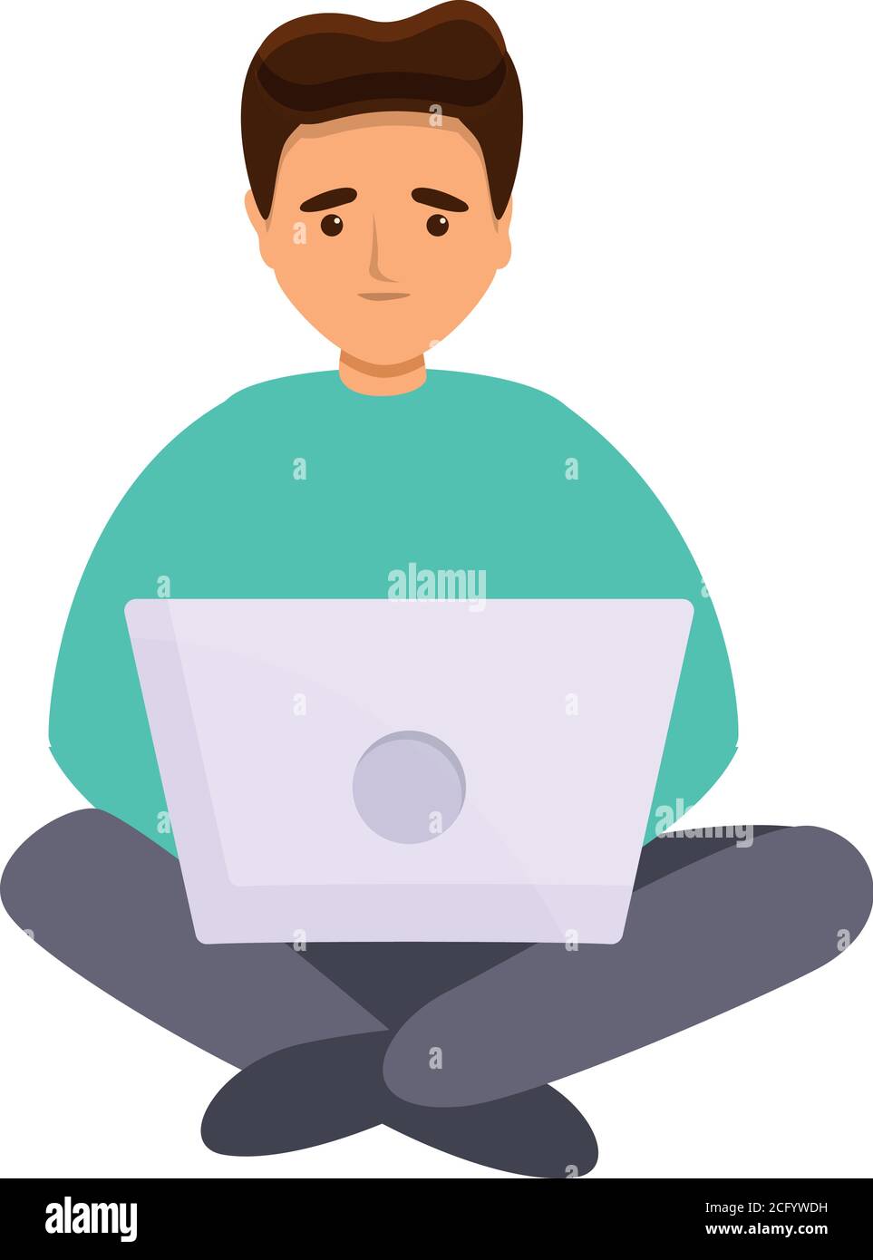 Freelancer Working Icon Cartoon Of Freelancer Working Vector Icon For Web Design Isolated On White Background Stock Vector Image Art Alamy