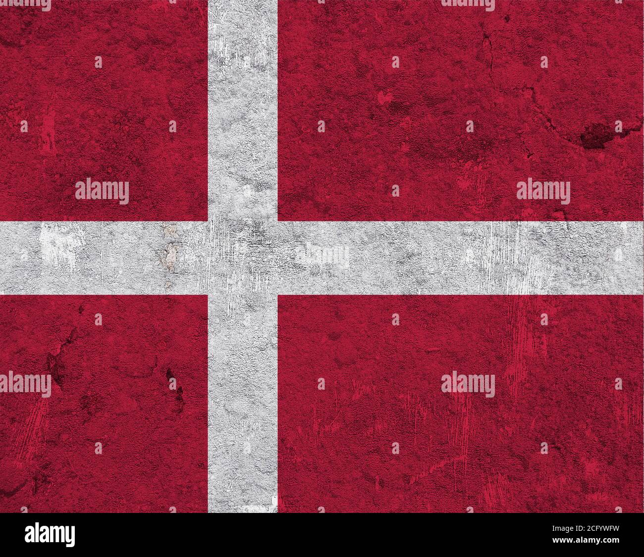 Flag of Denmark on weathered concrete Stock Photo - Alamy