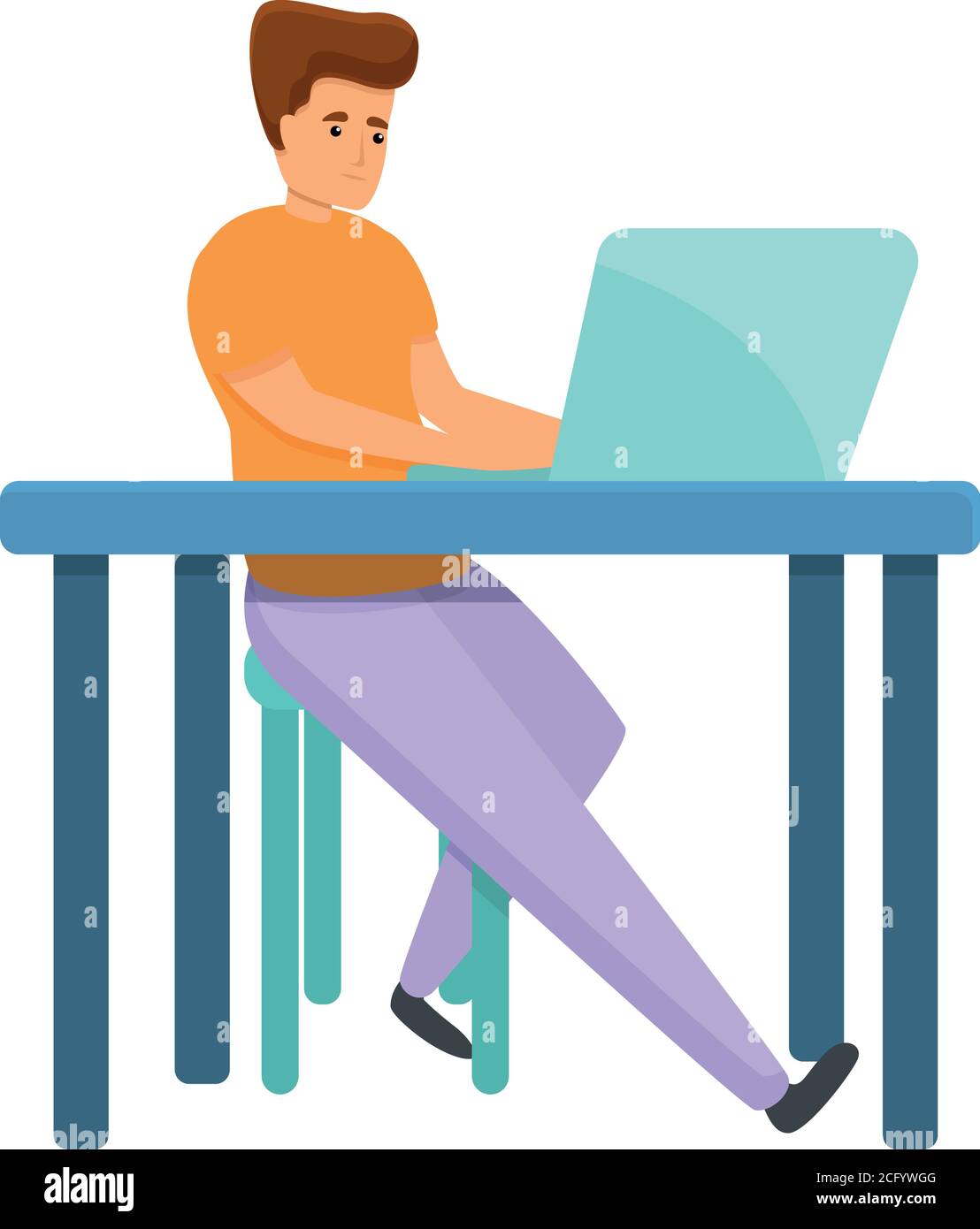 Distance home working icon. Cartoon of distance home working vector ...