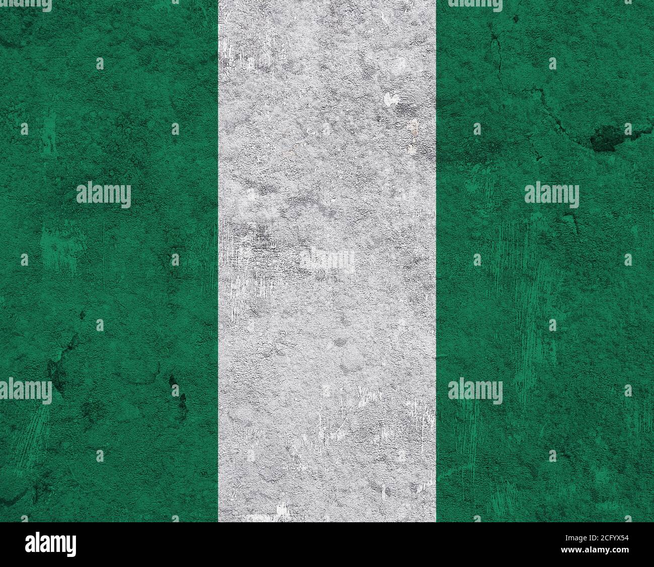 Flag of Nigeria on weathered concrete Stock Photo - Alamy