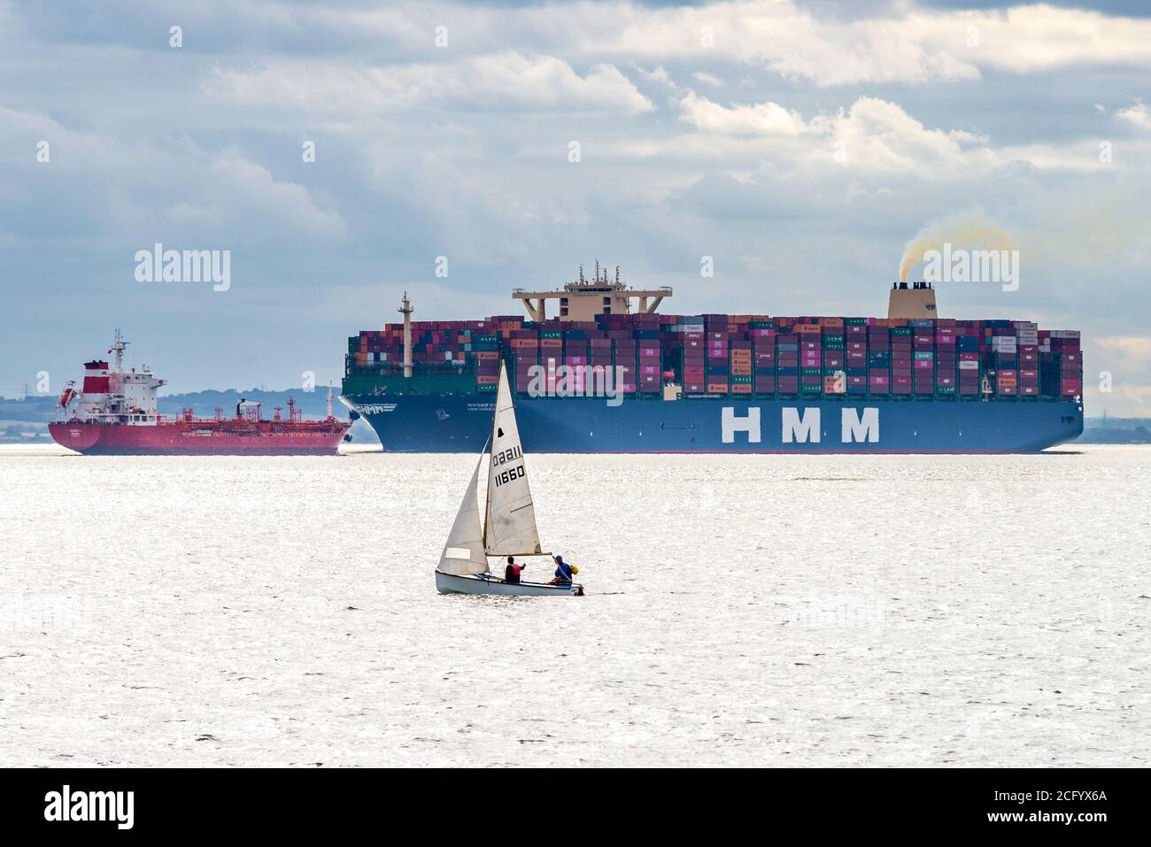 Southend on Sea, Essex, UK. 8th Sep, 2020. The HMM Hamburg is an ...