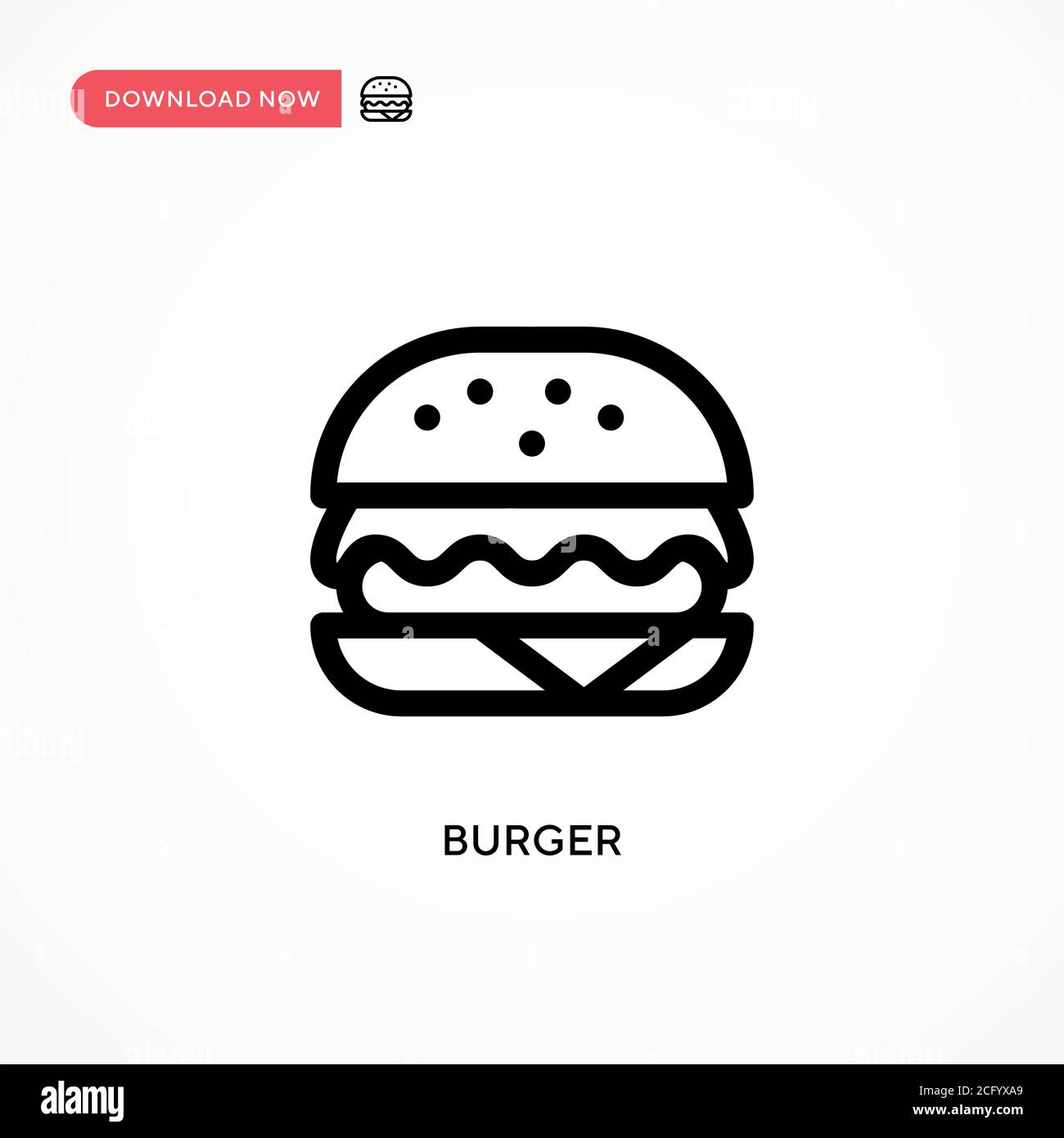 Burger Simple vector icon. Modern, simple flat vector illustration for ...