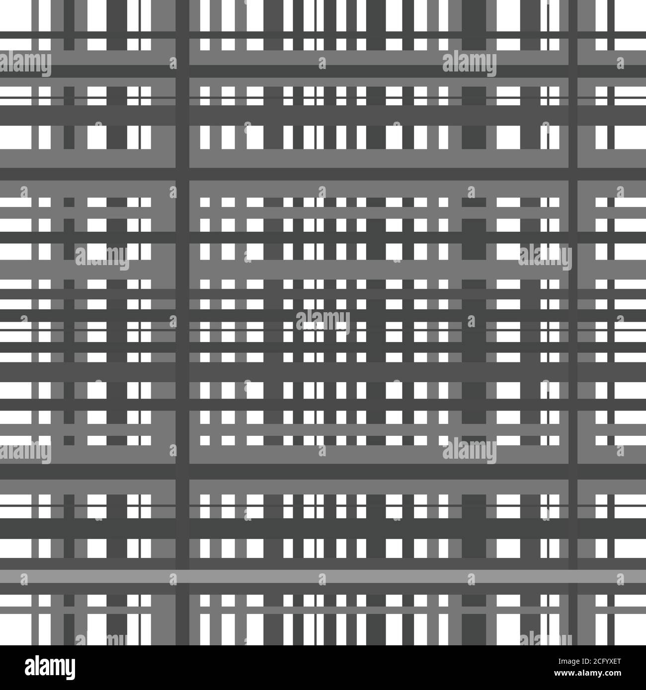 Checkered plaid vector background. Black and white tartan, plaid pattern, checked towel, geometrical abstract plaids Stock Vector