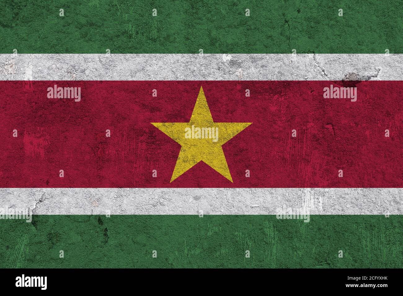 Flag of Suriname on weathered concrete Stock Photo - Alamy