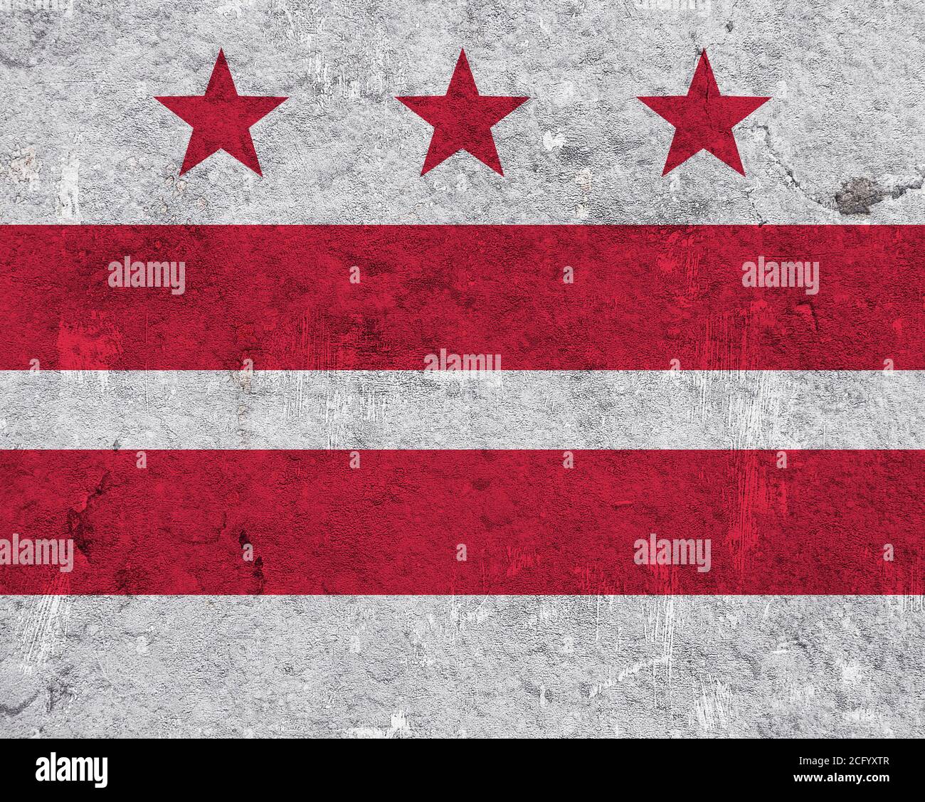 Flag of Washington DC on weathered concrete Stock Photo - Alamy