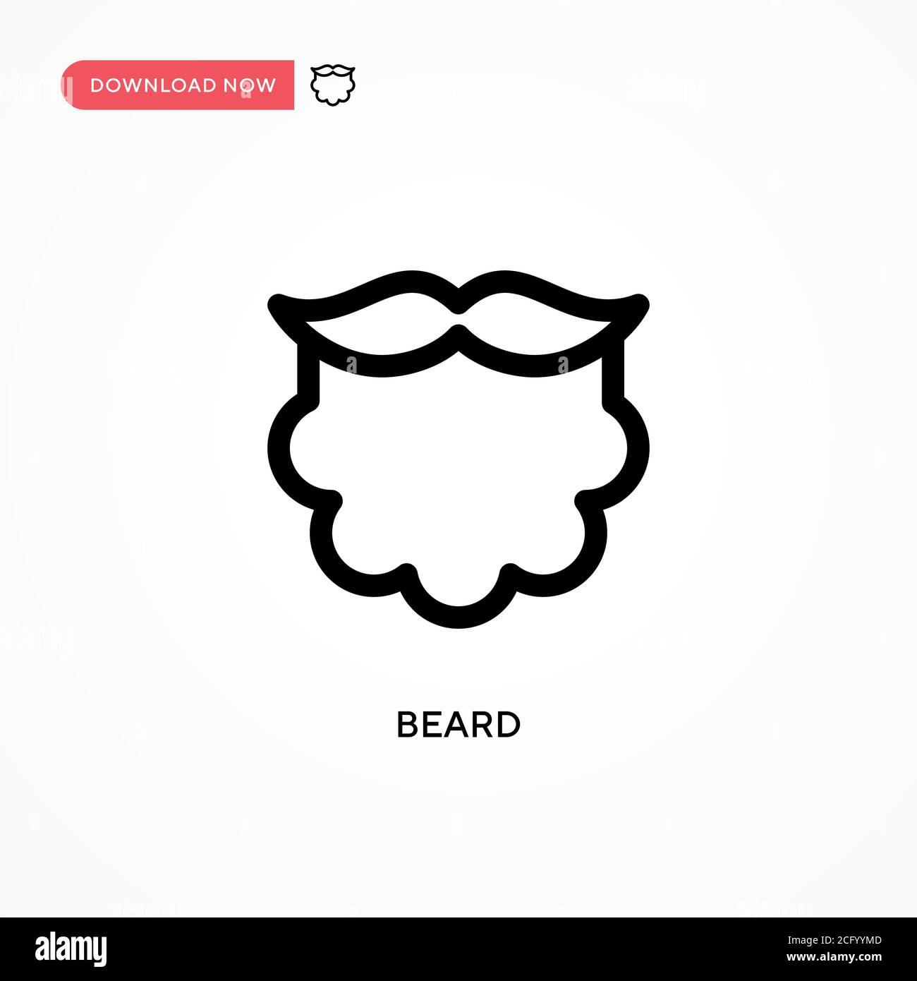 Beard Simple vector icon. Modern, simple flat vector illustration for ...