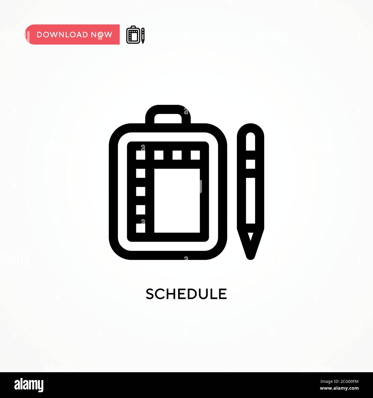 Schedule Simple vector icon. Modern, simple flat vector illustration ...