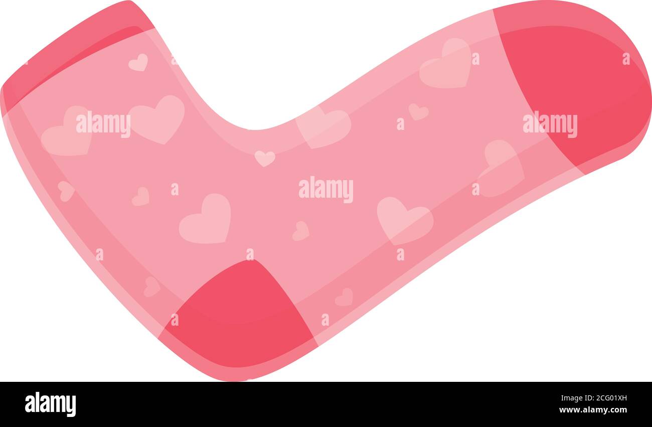 Hearts sock icon. Cartoon of hearts sock vector icon for web design ...