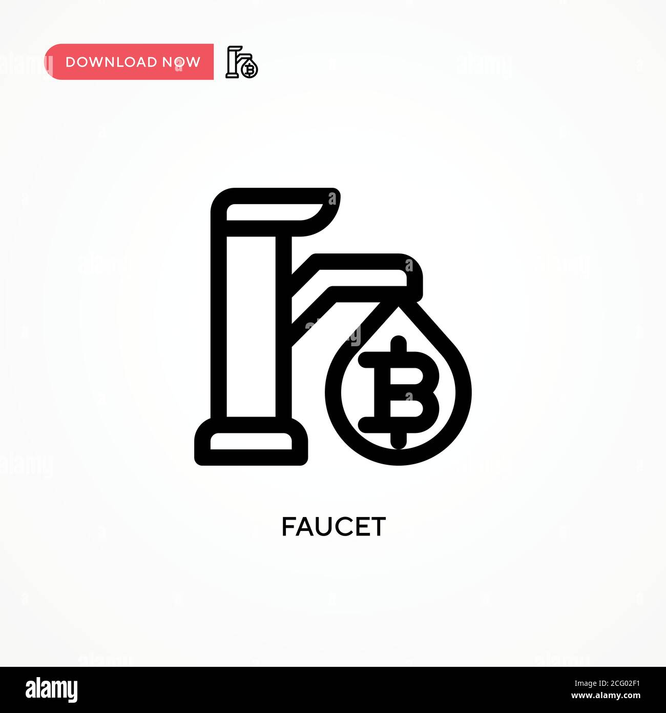 Faucet Simple vector icon. Modern, simple flat vector illustration for web site or mobile app Stock Vector
