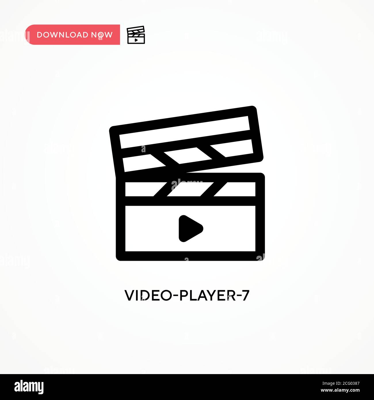 Video-player-7 Simple vector icon. Modern, simple flat vector illustration for web site or mobile app Stock Vector