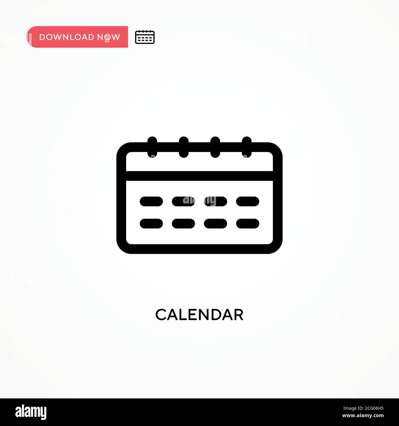 Calendar Simple vector icon. Modern, simple flat vector illustration ...