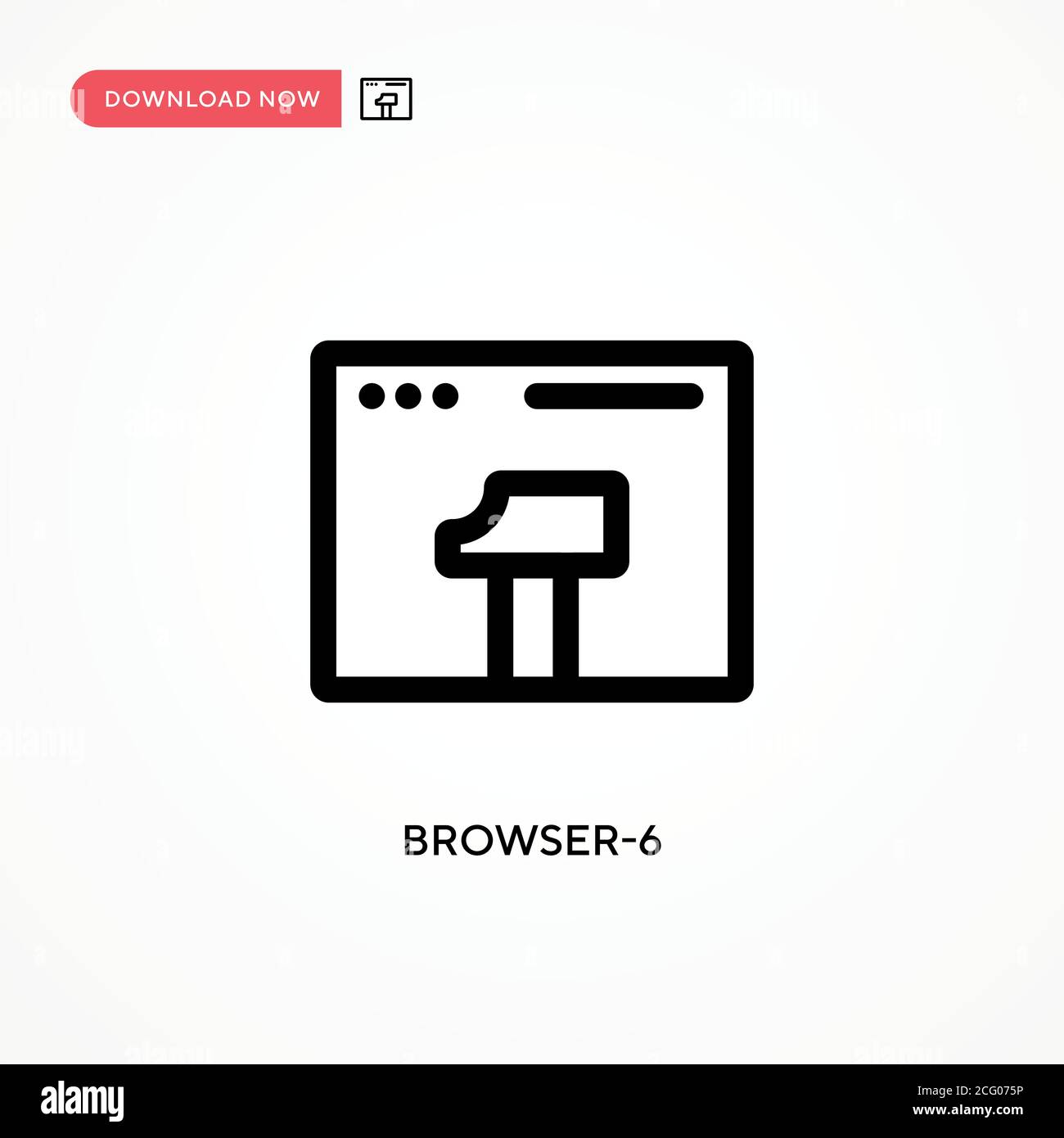 Browser-6 Simple vector icon. Modern, simple flat vector illustration for web site or mobile app Stock Vector
