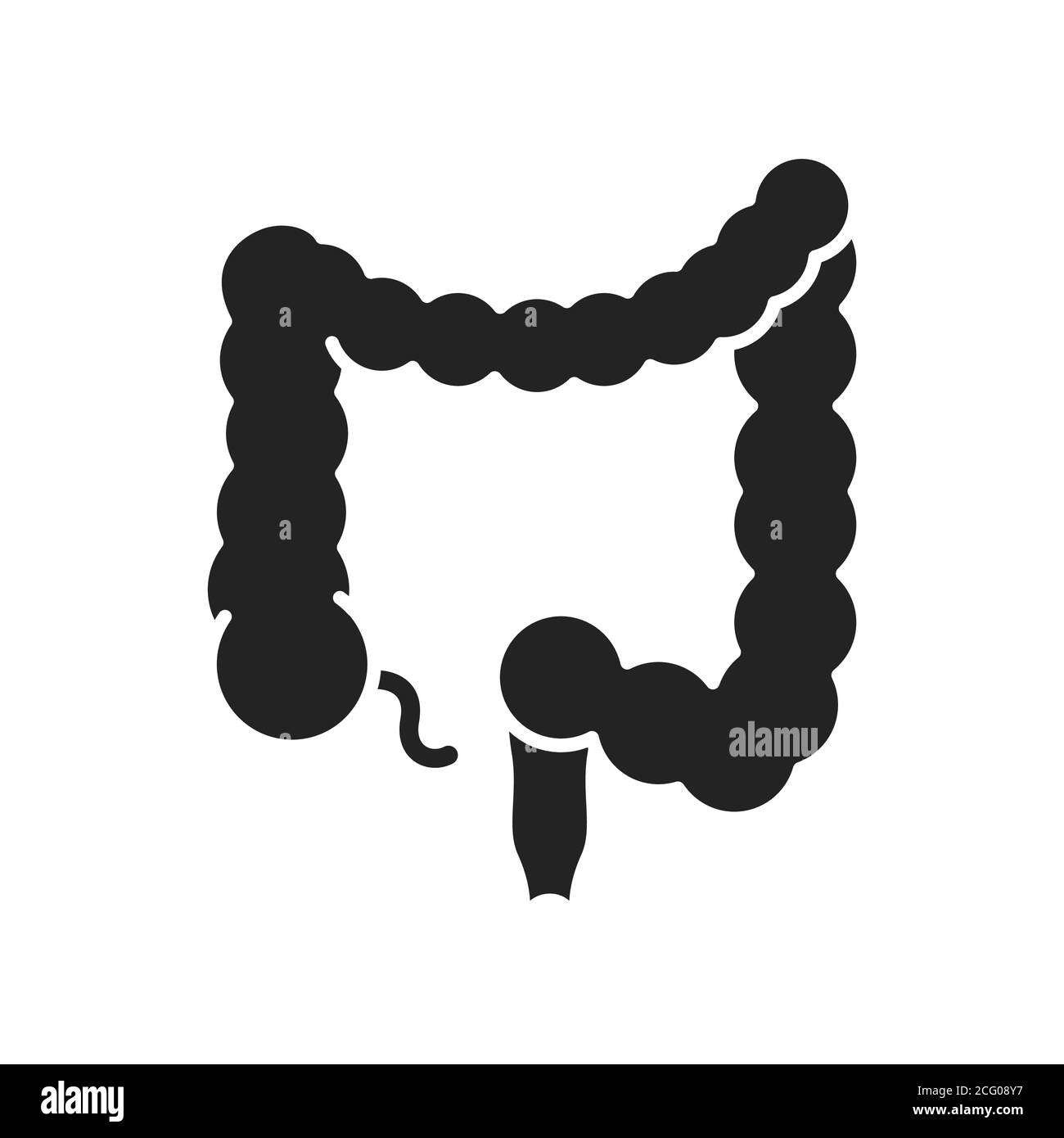 Indigestion glyph black icon. Human organ concept. Sign for web page ...