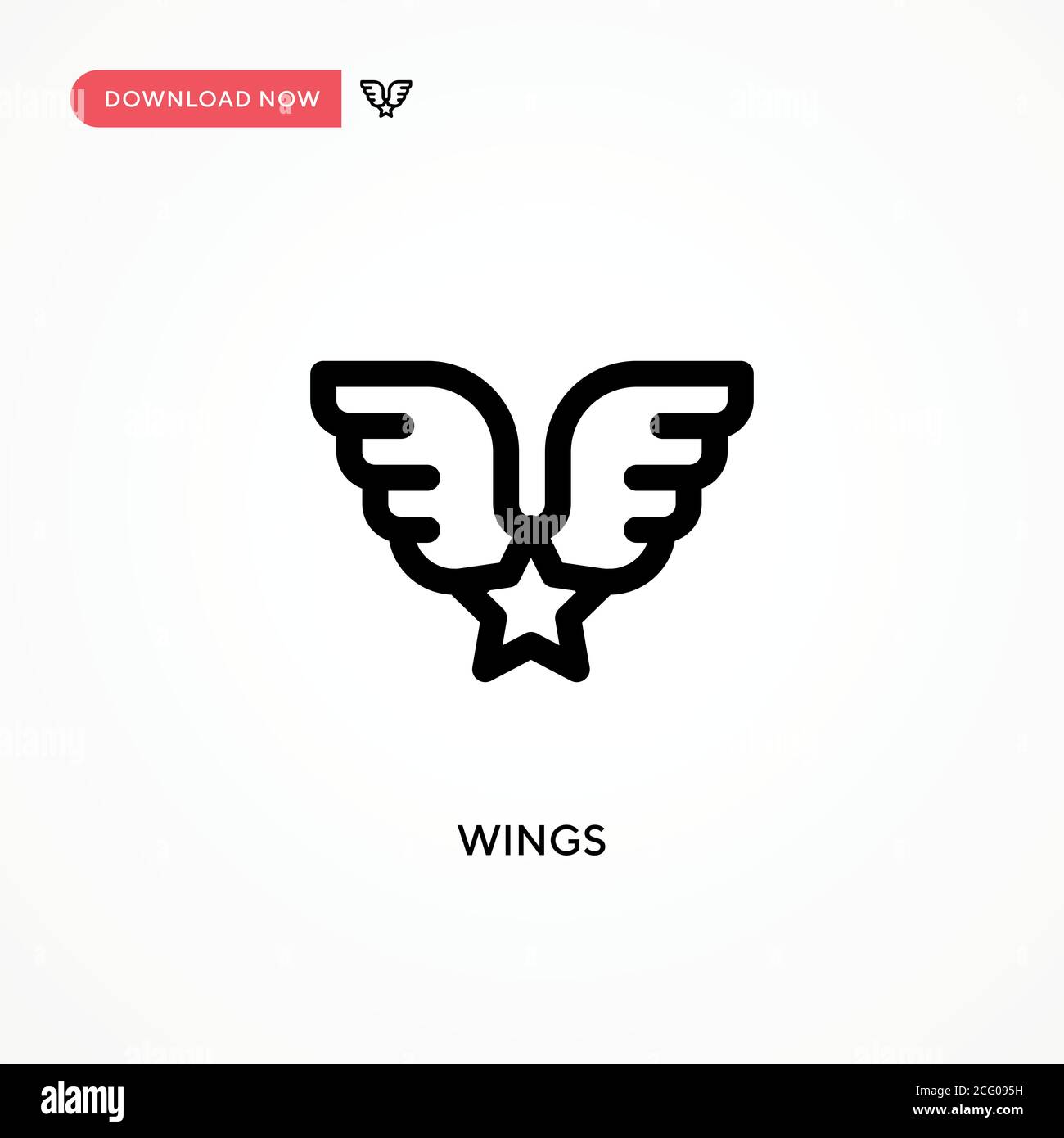 Wings Simple vector icon. Modern, simple flat vector illustration for ...