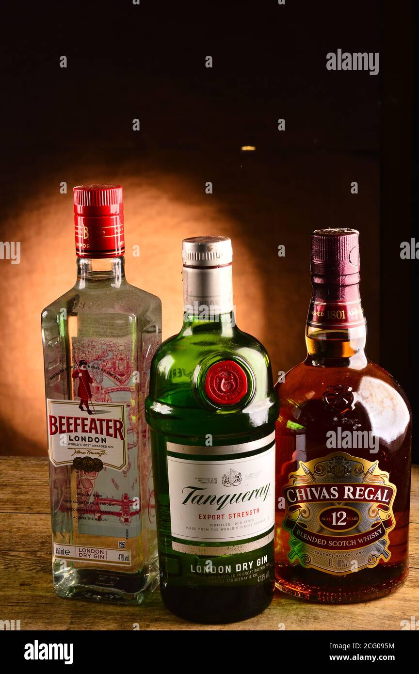 Mix of different alcoholic beverages Stock Photo Alamy