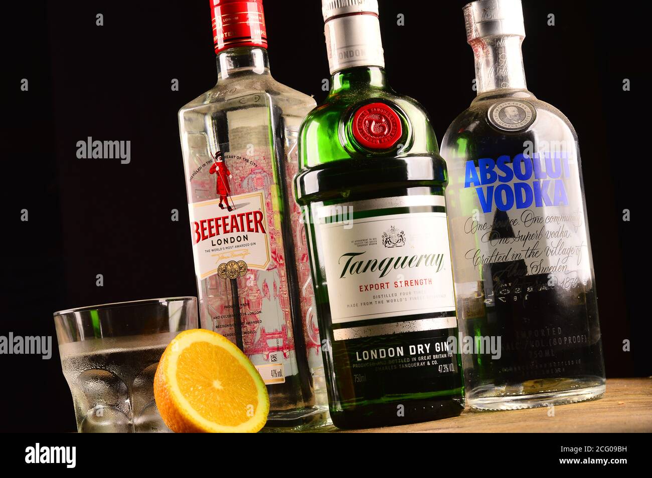 Mix of different alcoholic beverages Stock Photo Alamy