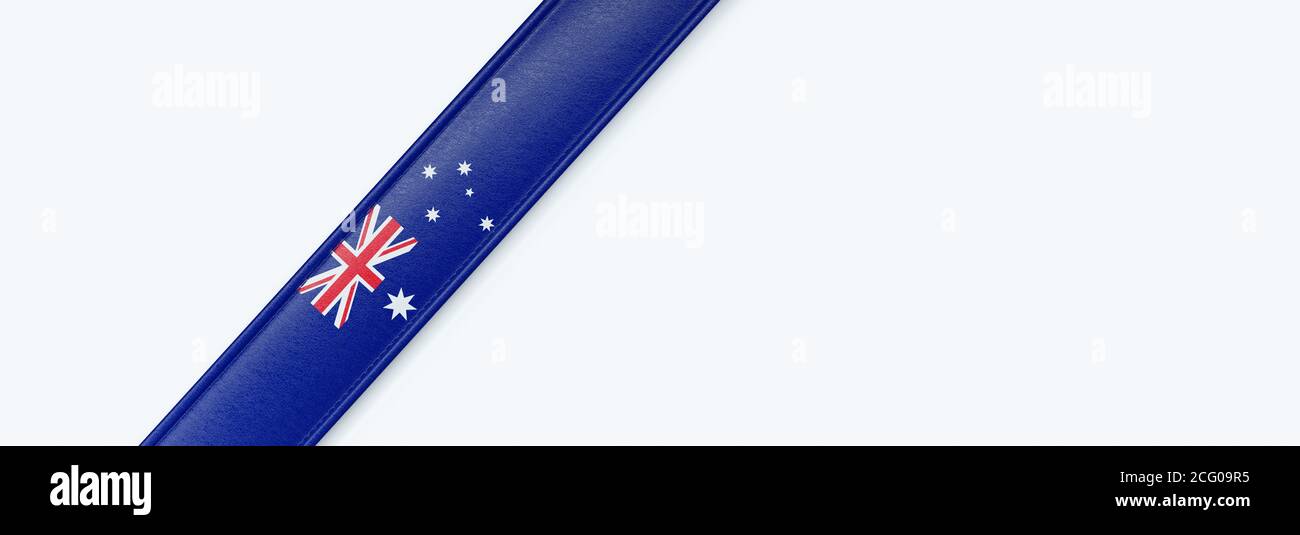 Leather strip with the flag of Australia Stock Photo Alamy