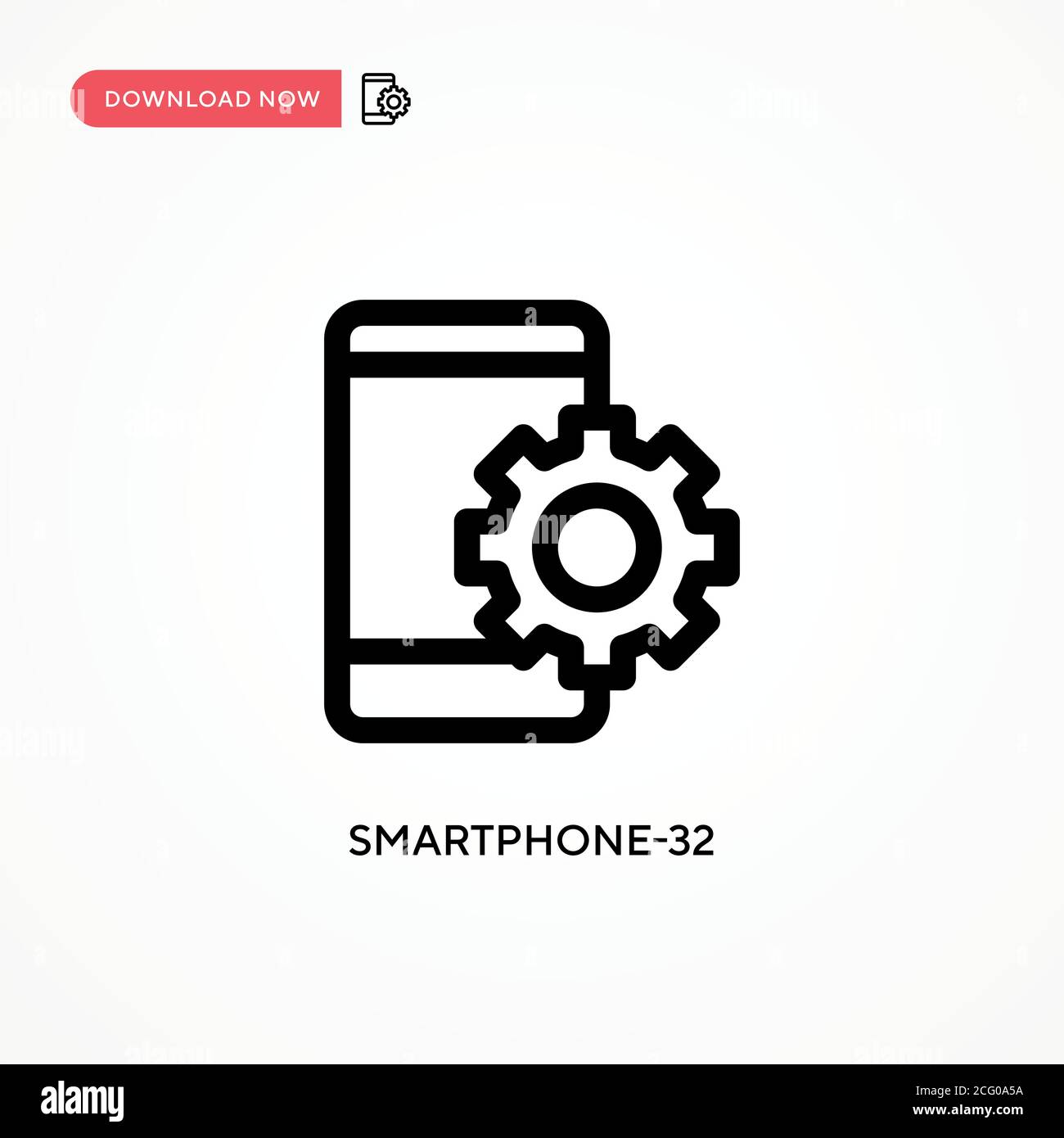 Smartphone-32 Simple vector icon. Modern, simple flat vector illustration for web site or mobile app Stock Vector