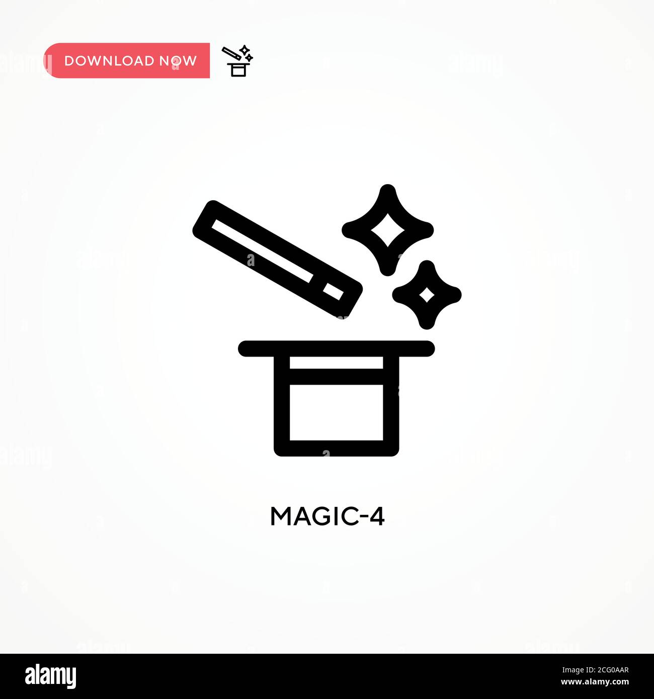 Magic-4 Simple vector icon. Modern, simple flat vector illustration for ...