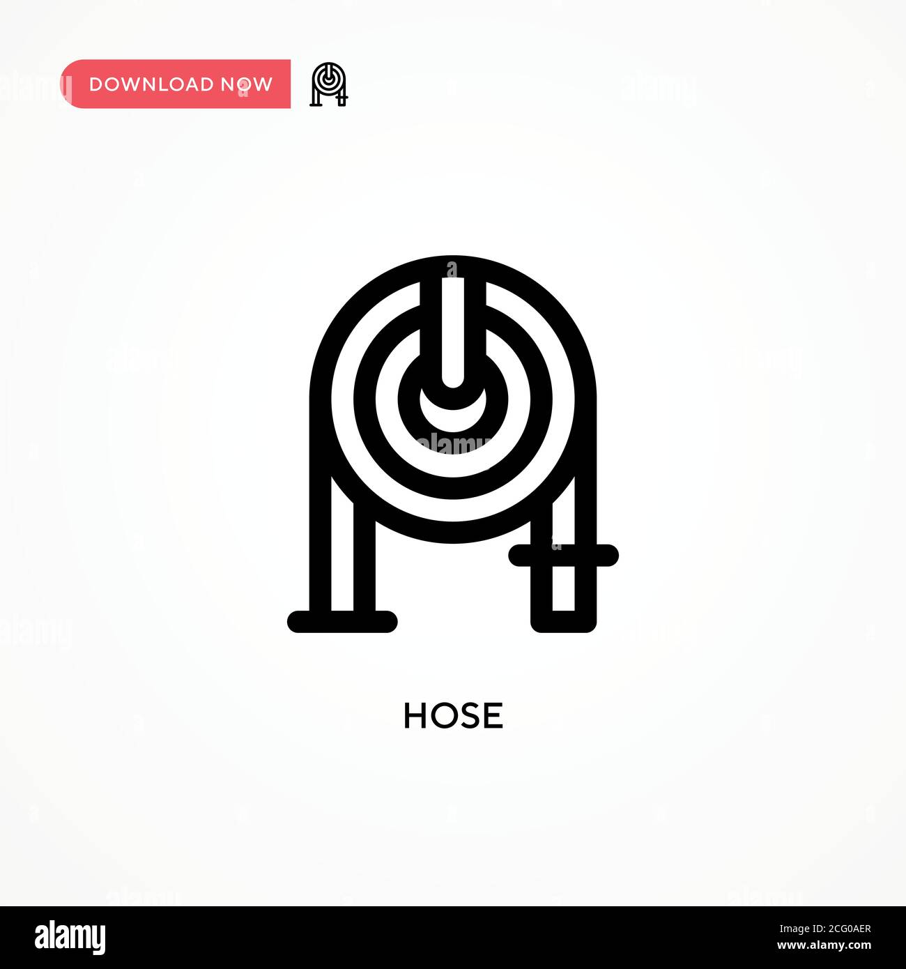 Fire Hose Reel Icon Vector Stock Illustration - Download Image Now