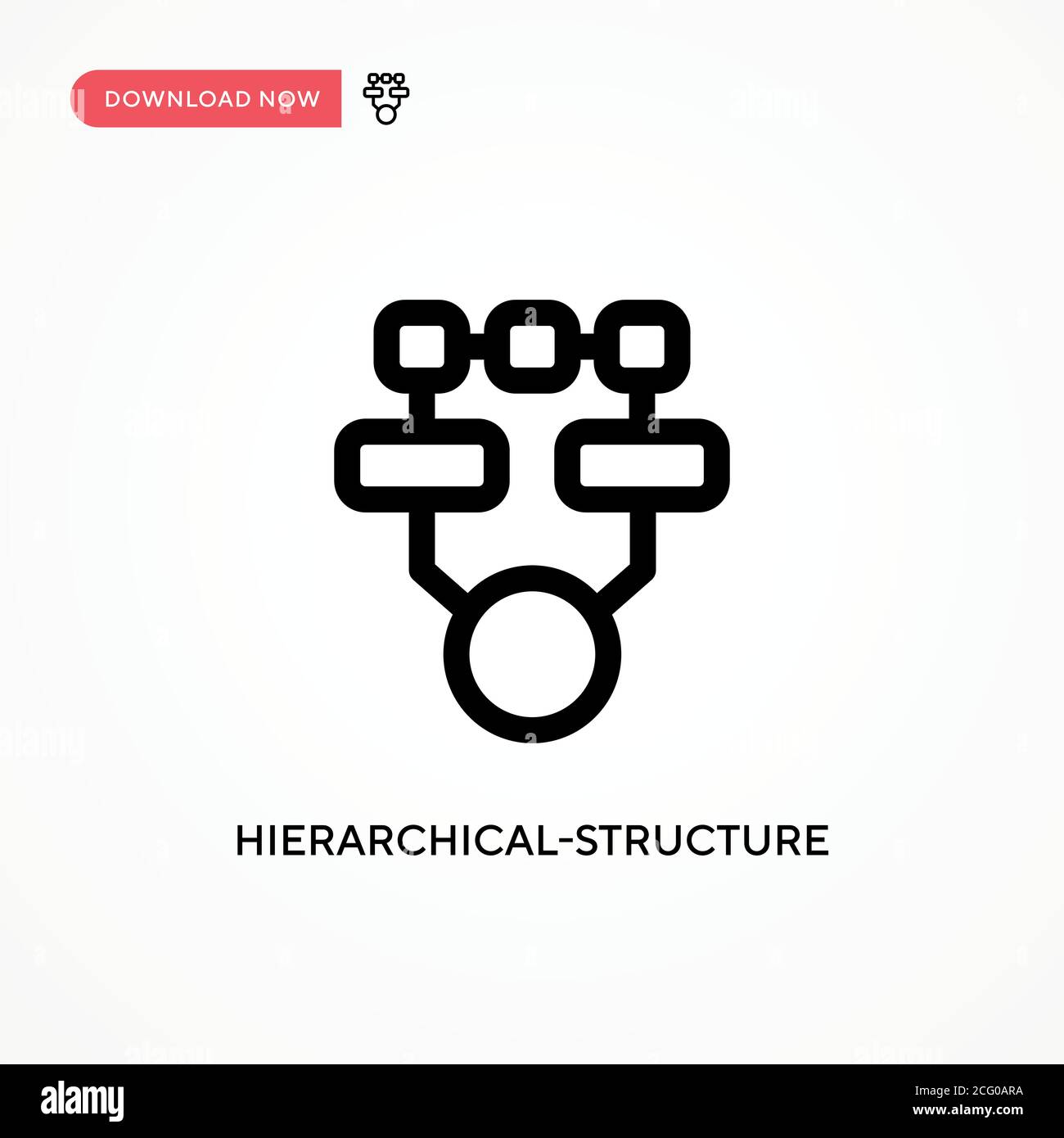 Hierarchical-structure Simple vector icon. Modern, simple flat vector illustration for web site or mobile app Stock Vector