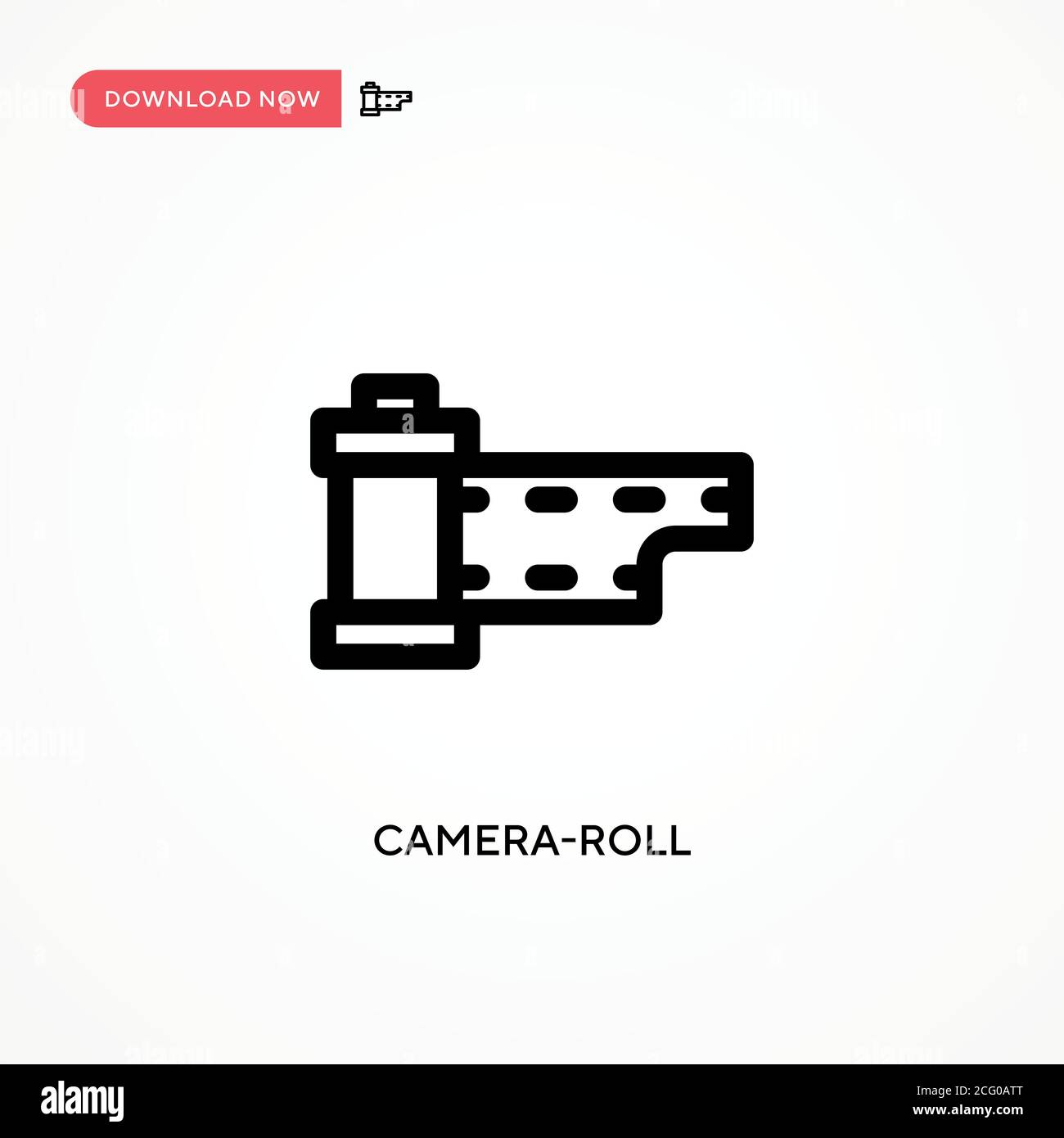 Camera-roll Simple vector icon. Modern, simple flat vector illustration ...