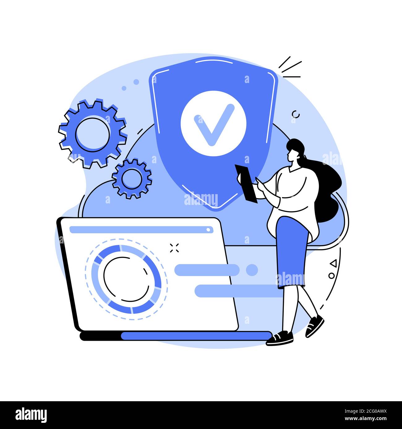 Cloud security abstract concept vector illustration Stock Vector Image ...