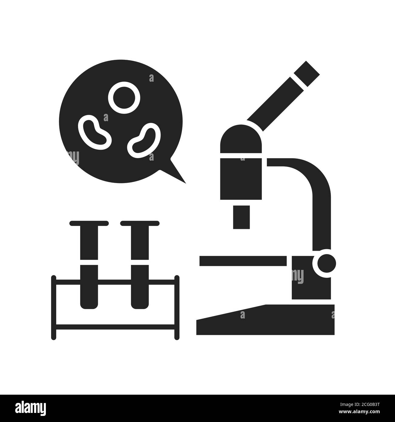Blood test black glyph icon. Medical and scientific concept. Laboratory