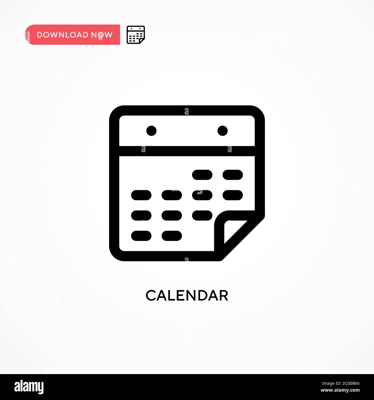 Calendar Simple vector icon. Modern, simple flat vector illustration ...