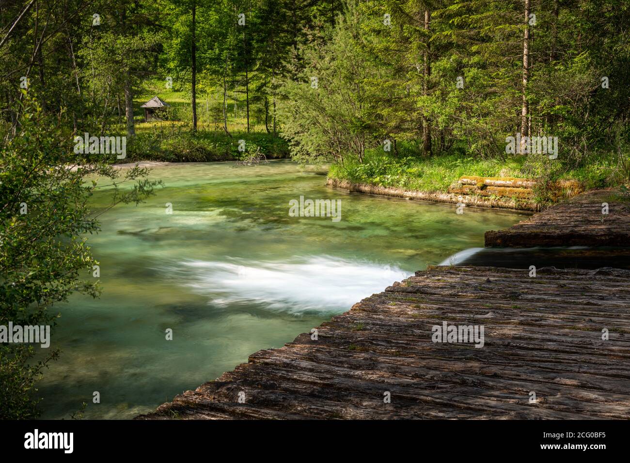 Schiederweiher (Hinterstode, Austria) on a sunny day in spring Stock Photo