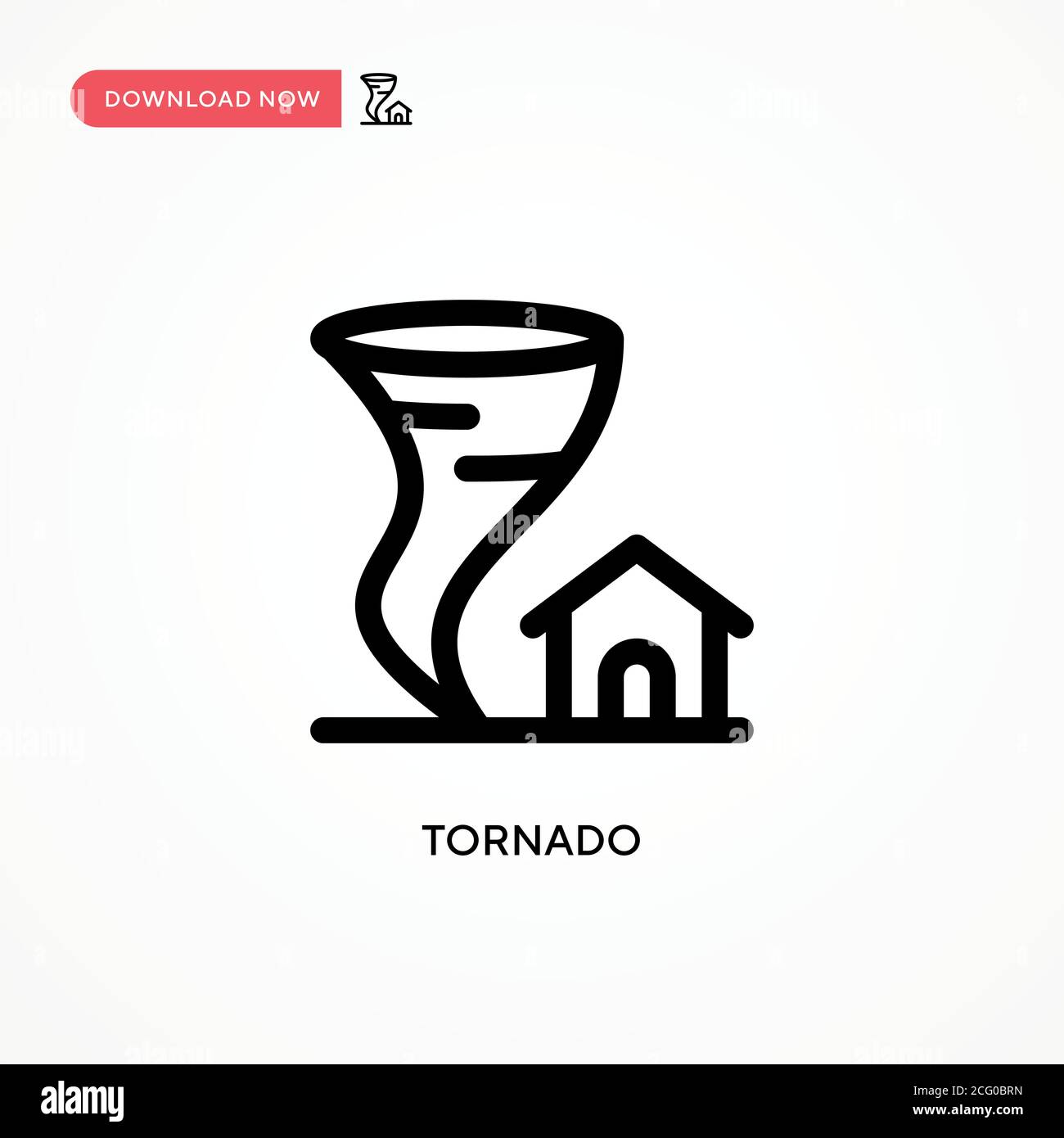 Tornado Simple vector icon. Modern, simple flat vector illustration for web site or mobile app Stock Vector