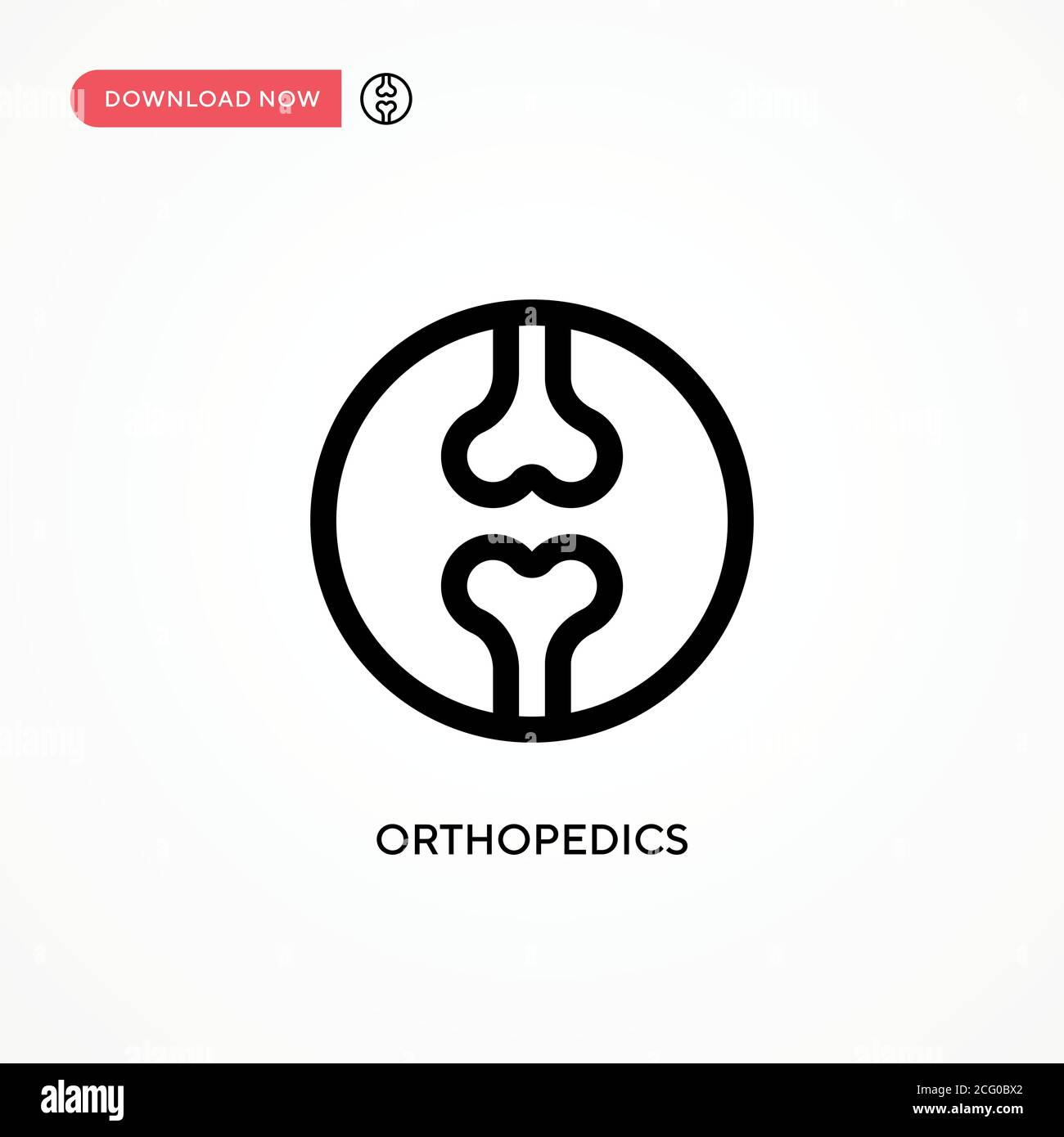 Orthopedics Simple vector icon. Modern, simple flat vector illustration for web site or mobile app Stock Vector