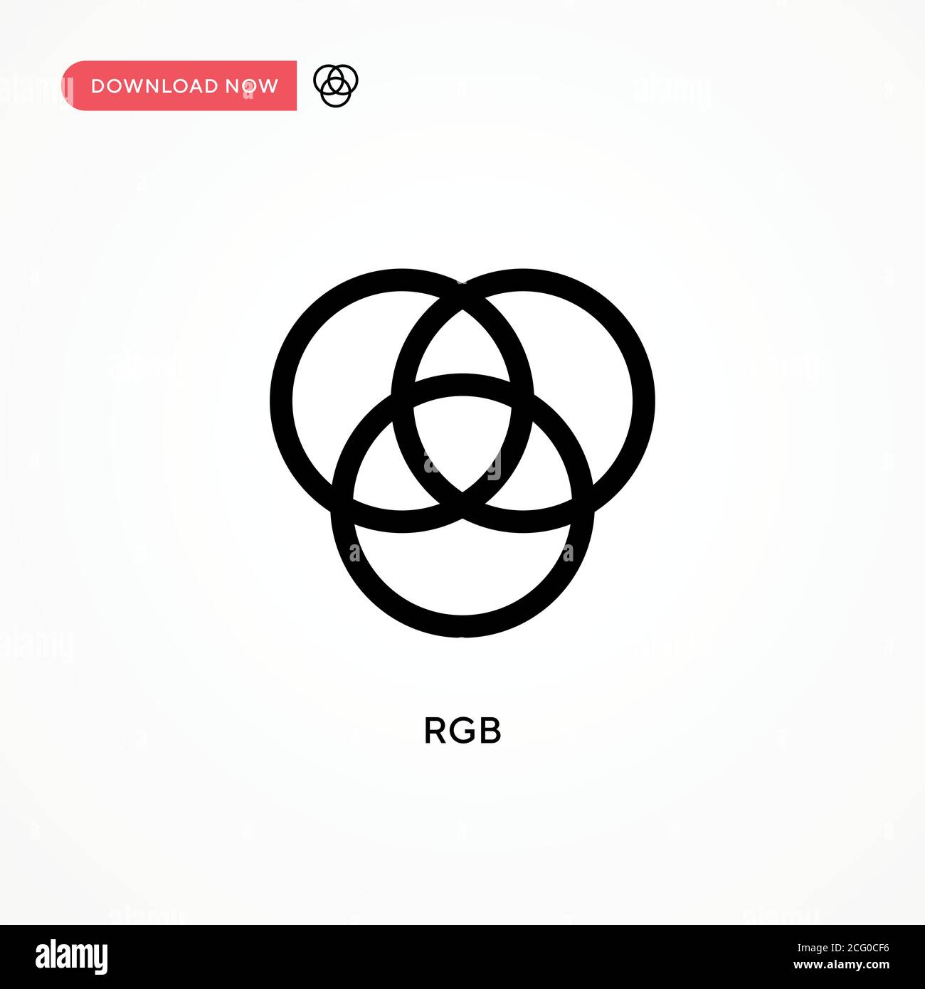 Rgb Simple vector icon. Modern, simple flat vector illustration for web site or mobile app Stock Vector