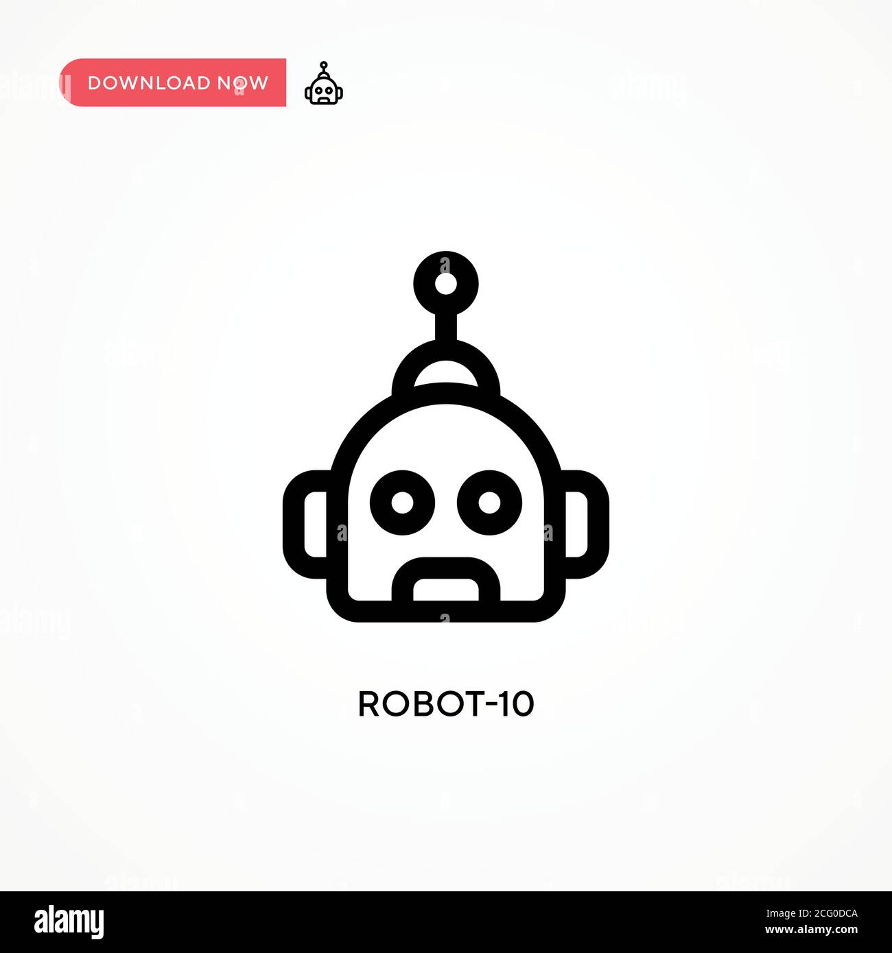 Robot-10 Simple vector icon. Modern, simple flat vector illustration for web site or mobile app Stock Vector