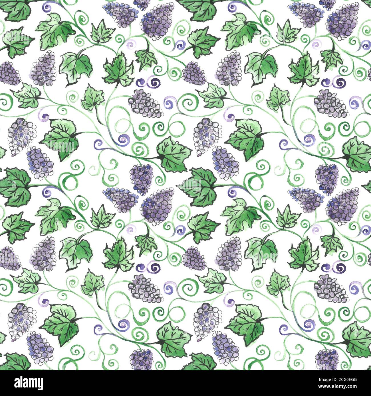 Grape pattern vine seamless texture hi-res stock photography and images ...
