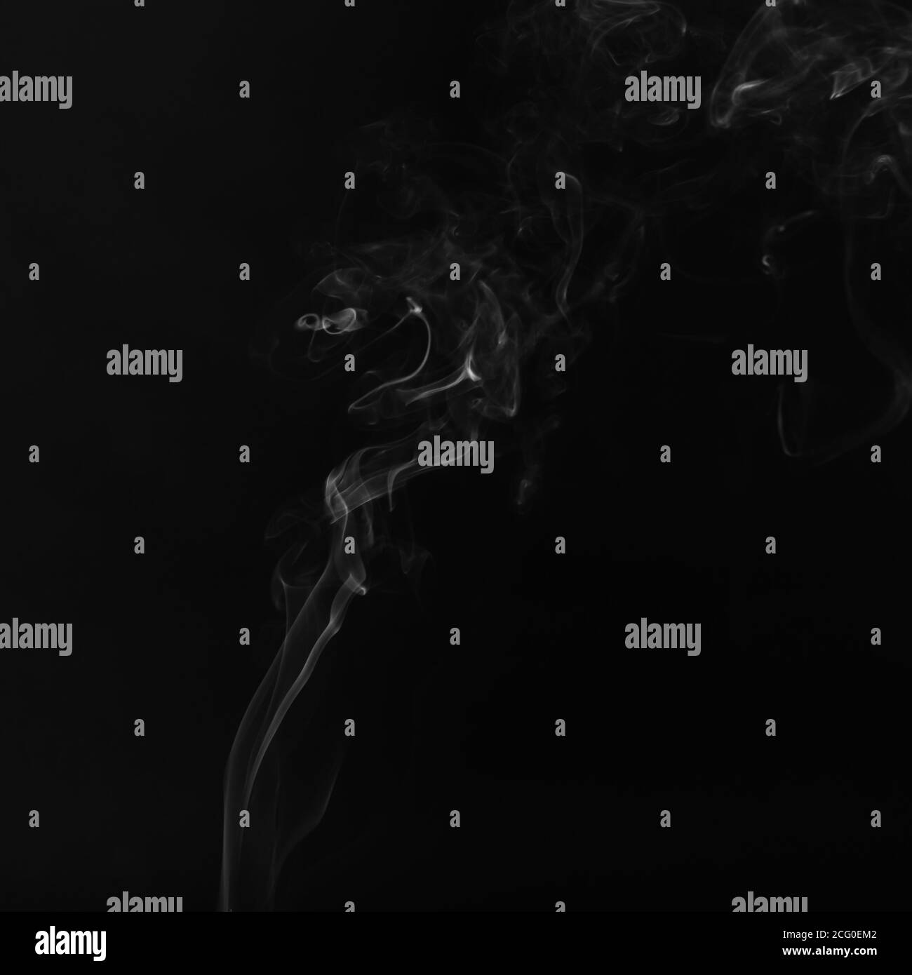 Beautiful White Smoke on black background Stock Photo - Alamy