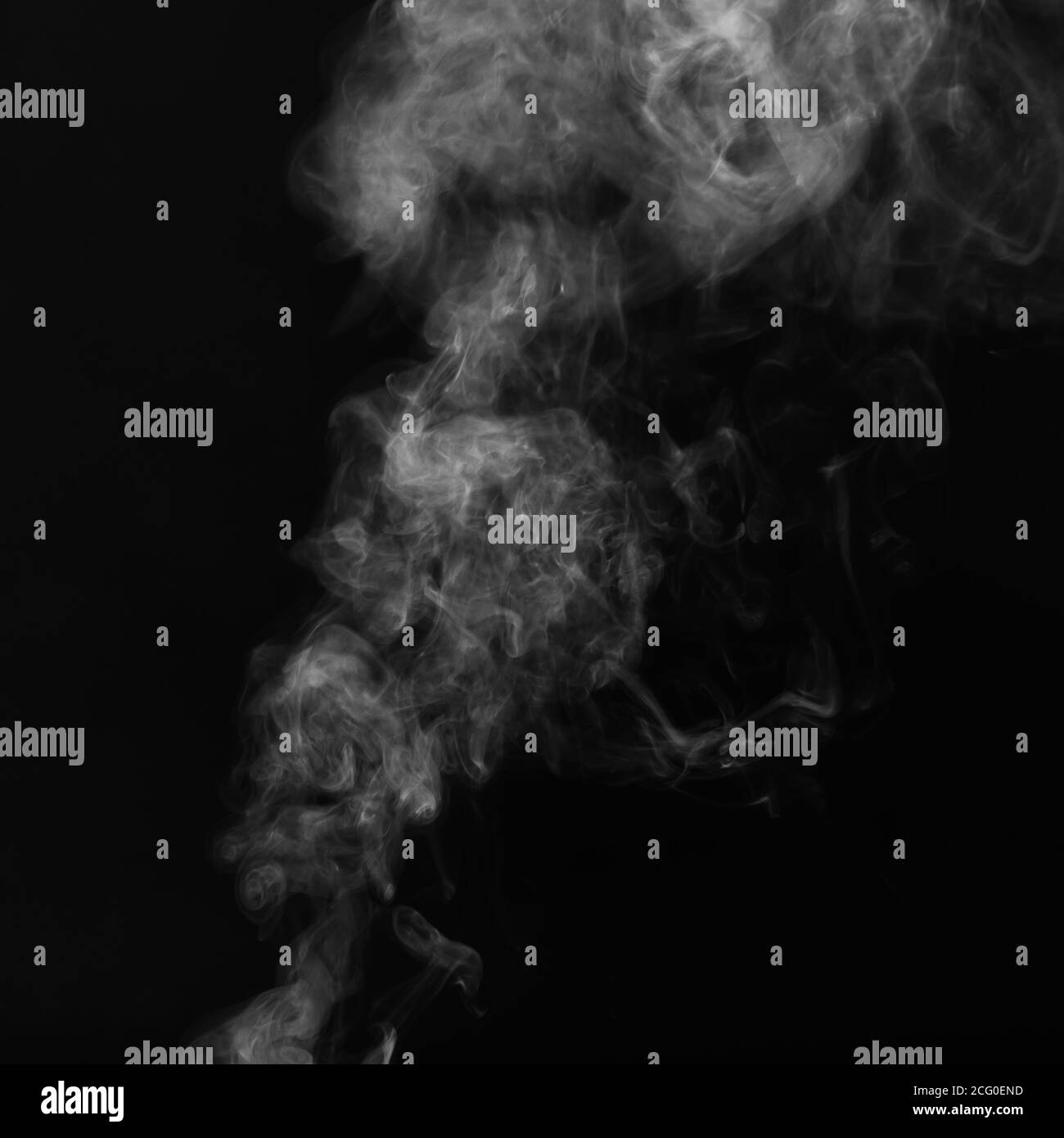 Beautiful White Smoke on black background Stock Photo - Alamy