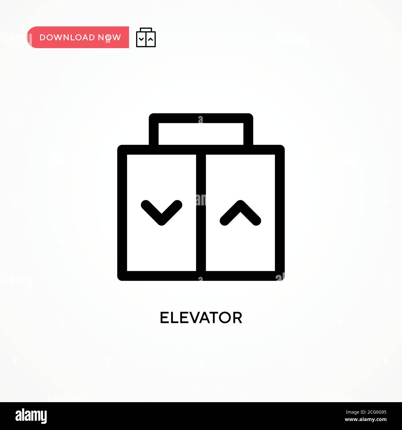Elevator Simple vector icon. Modern, simple flat vector illustration ...